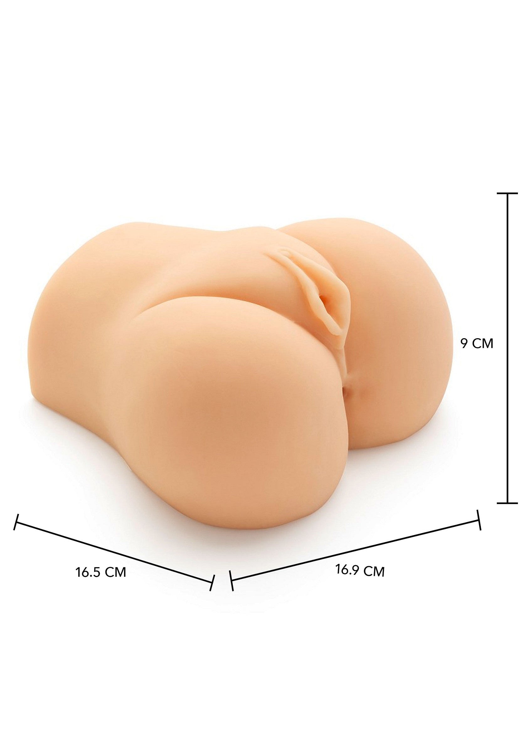 Sextoy réaliste pour adultes. Dimensions : 16.5 x 16.9 x 9 cm.; Realistisch seksspeeltje voor volwassenen. Afmetingen: 16,5 x 16,9 x 9 cm.; Realistic adult sex toy. Dimensions: 16.5 x 16.9 x 9 cm.