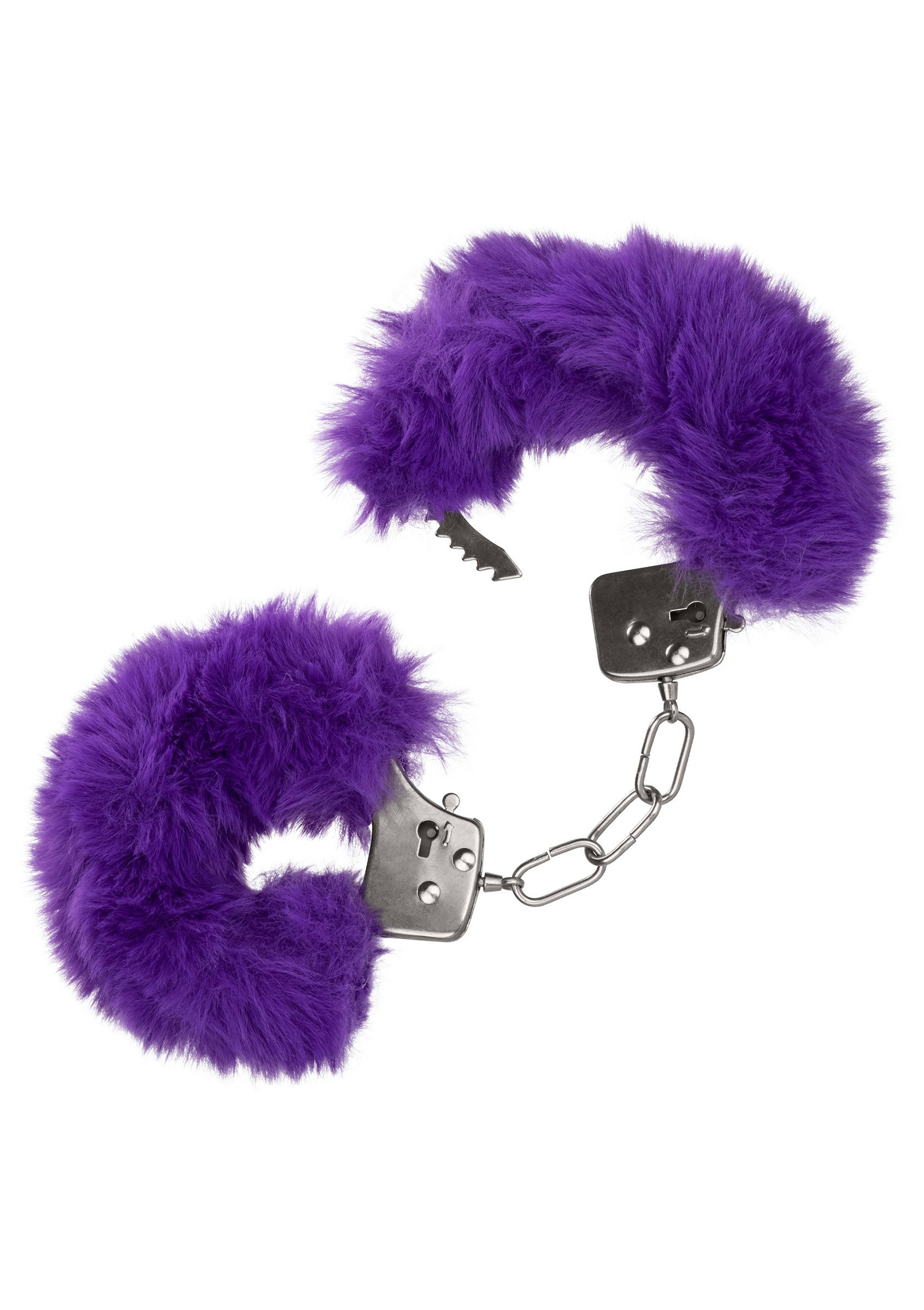 Menottes en fourrure violette pour adultes. Jeu coquin et érotique. Accessoires coquins.; Paarse pluche handboeien voor volwassenen. Speels en erotisch. Accessoires voor ondeugende spelletjes.; Purple furry handcuffs for adults. Playful and erotic. Naughty fun accessories.