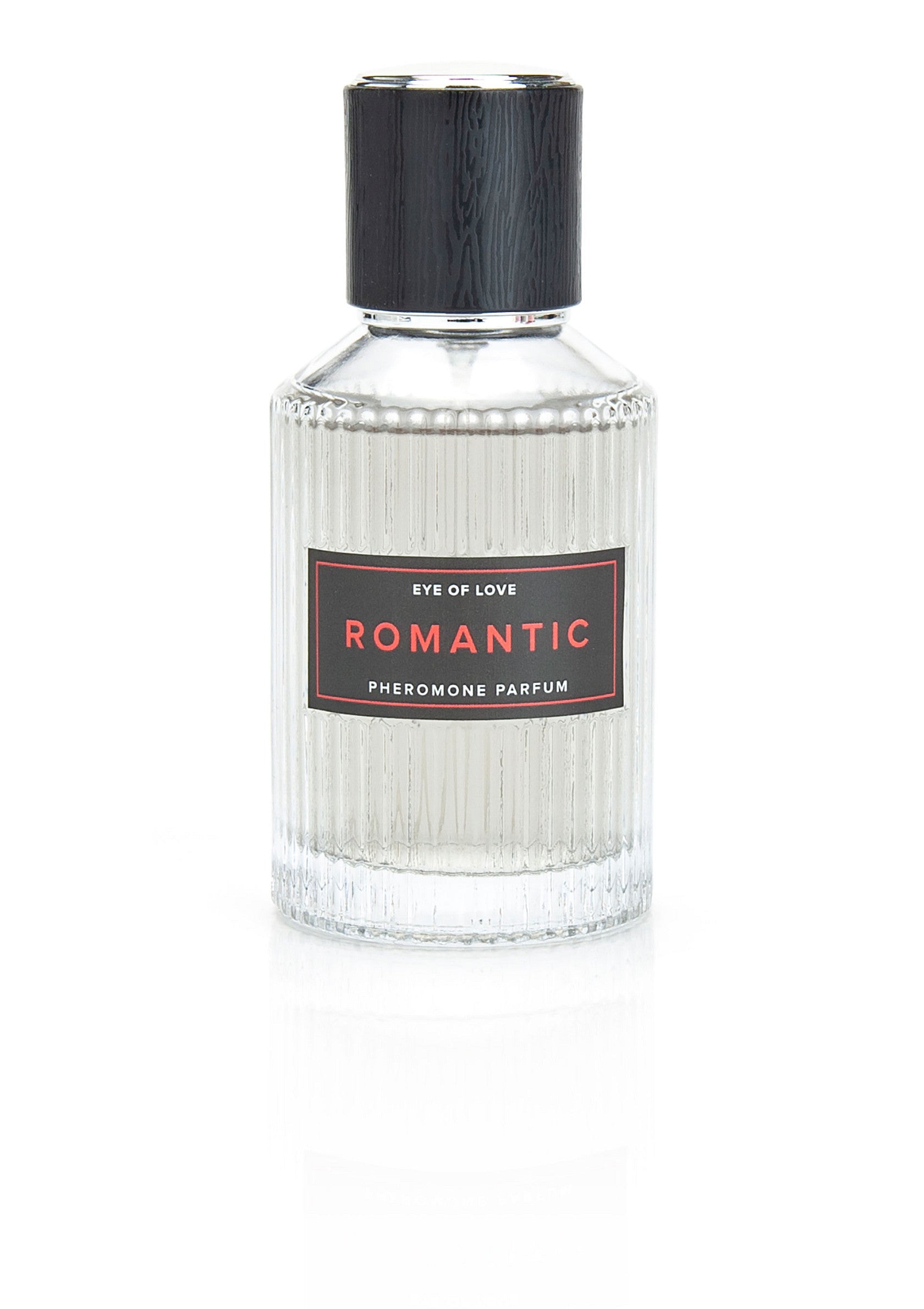Parfum romantique aux phéromones Eye of Love. Un parfum de luxe pour des rencontres amoureuses inoubliables.; Eye of Love romantische feromoonparfum. Een luxe geur voor onvergetelijke liefdesontmoetingen.; Eye of Love romantic pheromone perfume. A luxury scent for unforgettable romantic encounters.