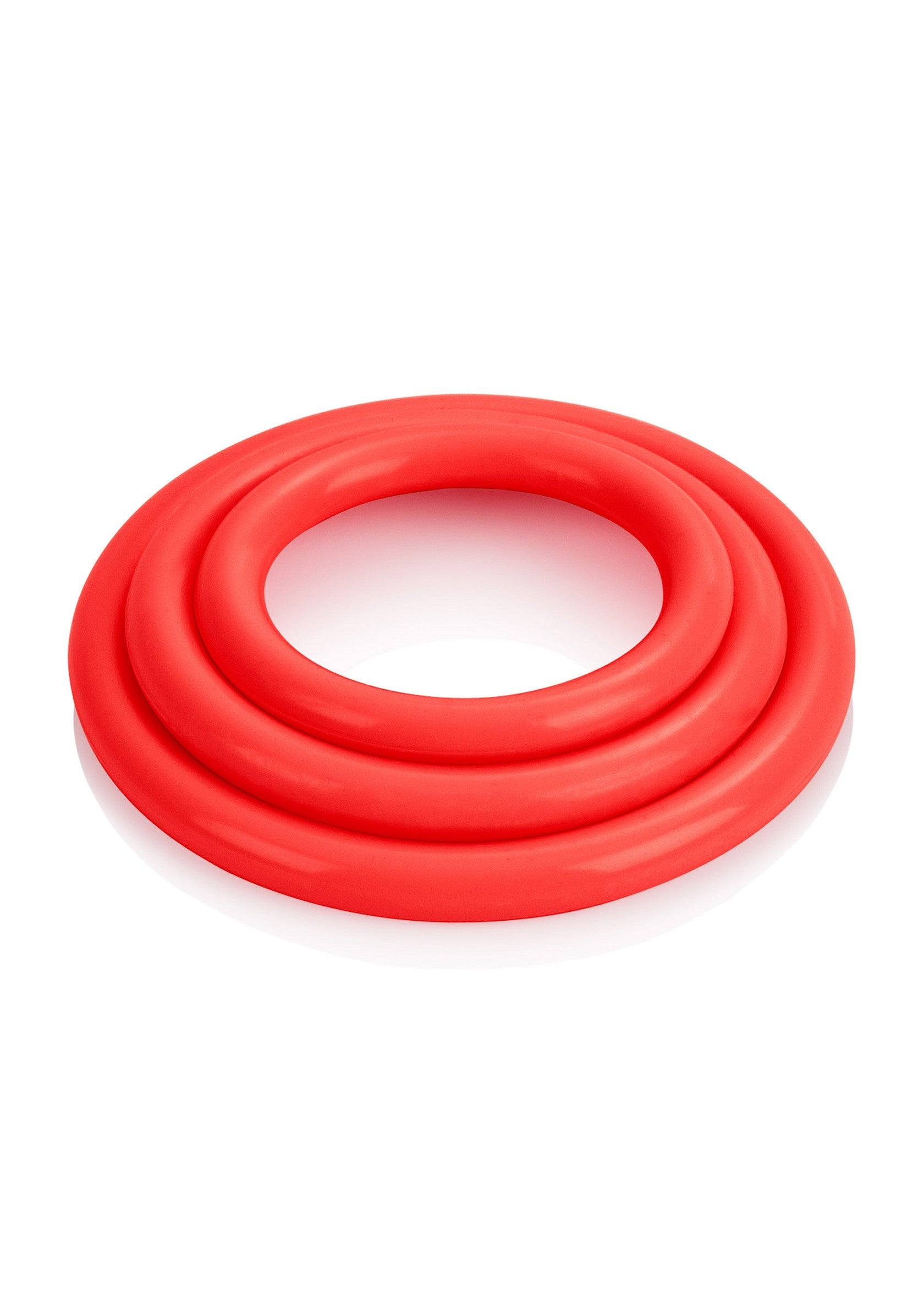 Anneaux rouges empilés. Accessoire décoratif ou jouet.  Matériau souple et attrayant. Parfait pour divers usages.; Gestapelde rode ringen. Decoratief accessoire of speelgoed. Flexibel en aantrekkelijk materiaal. Perfect voor diverse toepassingen.; Stacked red rings. Decorative accessory or toy. Flexible and attractive material. Perfect for various applications.