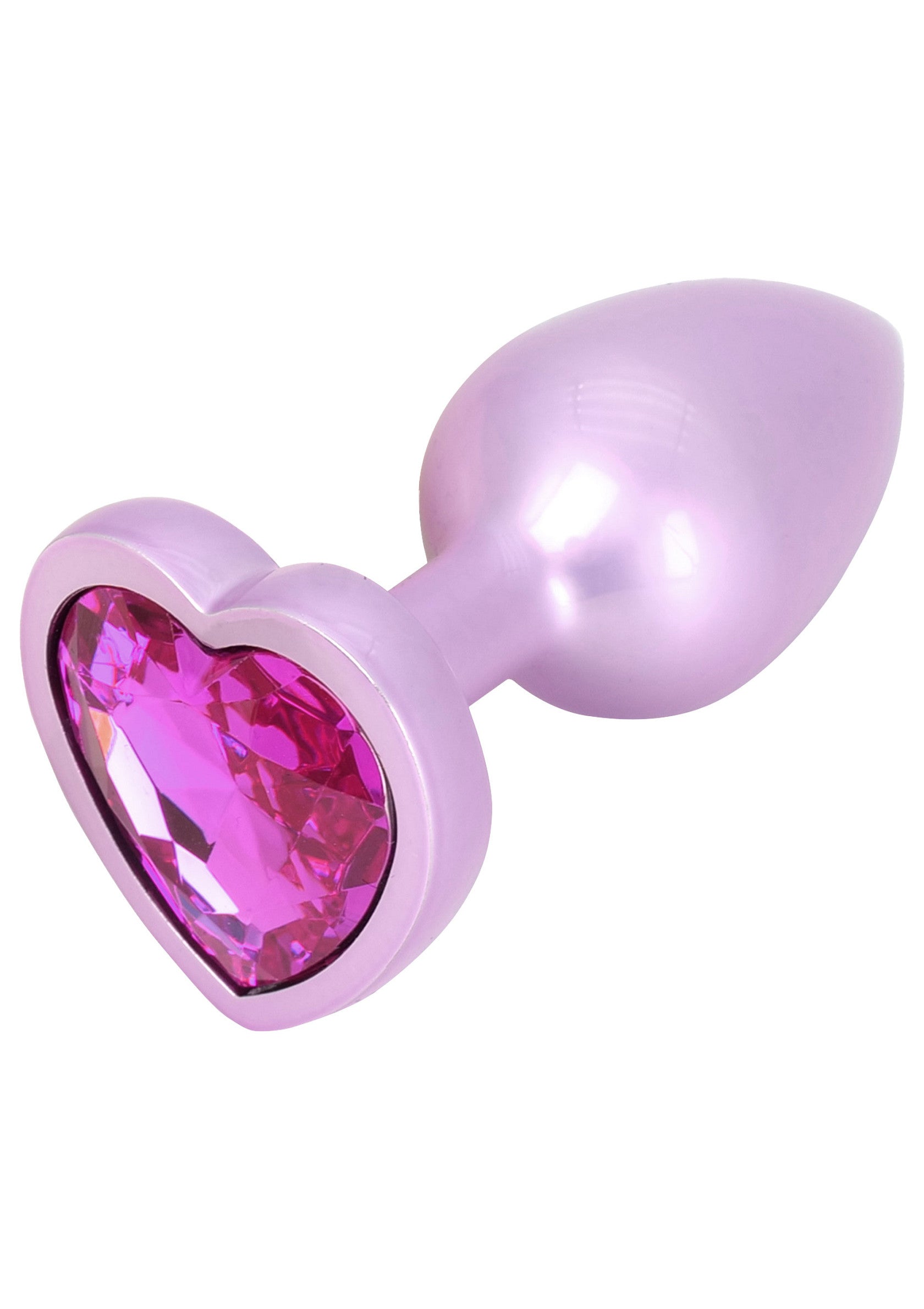 Plug anal rose avec un coeur orné de faux diamants roses. Accessoire coquin élégant.; Roze anale plug met een hart versierd met roze imitatiediamanten. Stijlvol ondeugend accessoire.; Pink anal plug with a heart adorned with pink faux diamonds. Stylish kinky accessory.