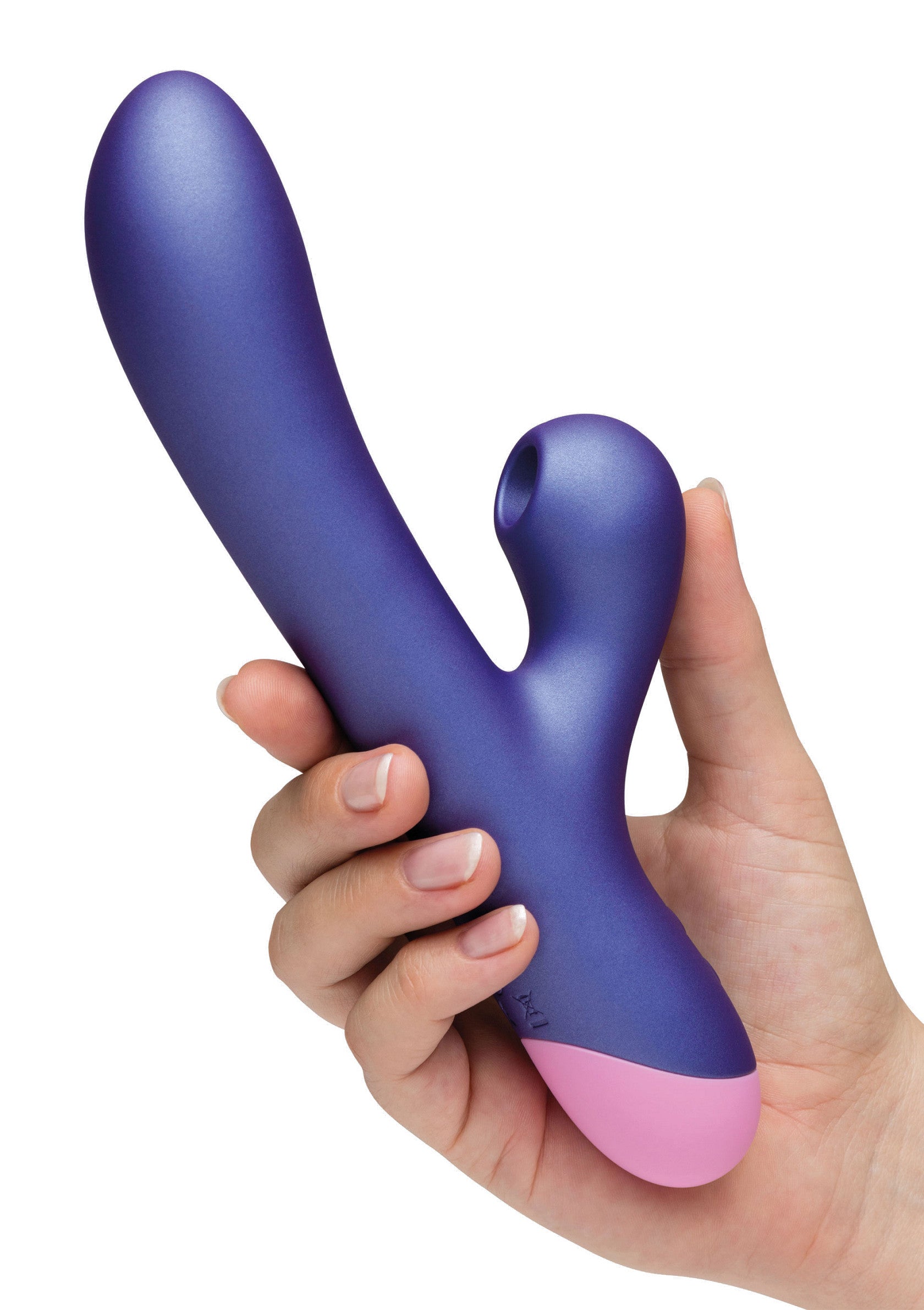 Vibromasseur de luxe violet et rose pour le plaisir féminin. Explorez de nouvelles sensations dès aujourd'hui!; Luxe paarse en roze vibrator voor vrouwelijk genot. Ontdek vandaag nog nieuwe sensaties!; Luxury purple and pink vibrator for female pleasure. Explore new sensations today!