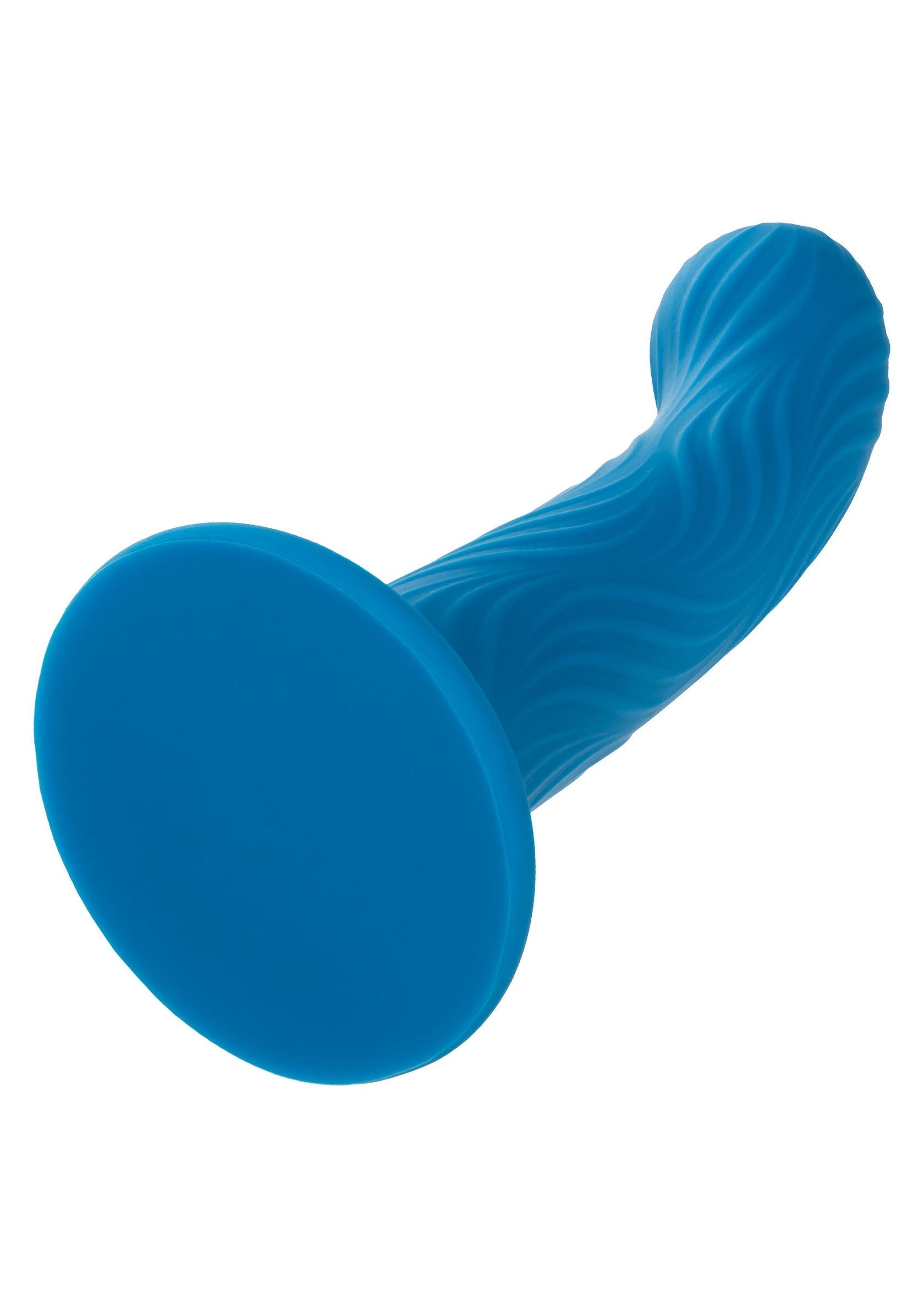 Gode vibrant bleu avec ventouse pour plus de plaisir. Texturé pour une sensation accrue.; Blauwe vibrerende dildo met zuignap voor extra plezier. Gestructureerd voor meer gevoel.; Blue vibrating dildo with suction cup for extra pleasure. Textured for enhanced sensation.