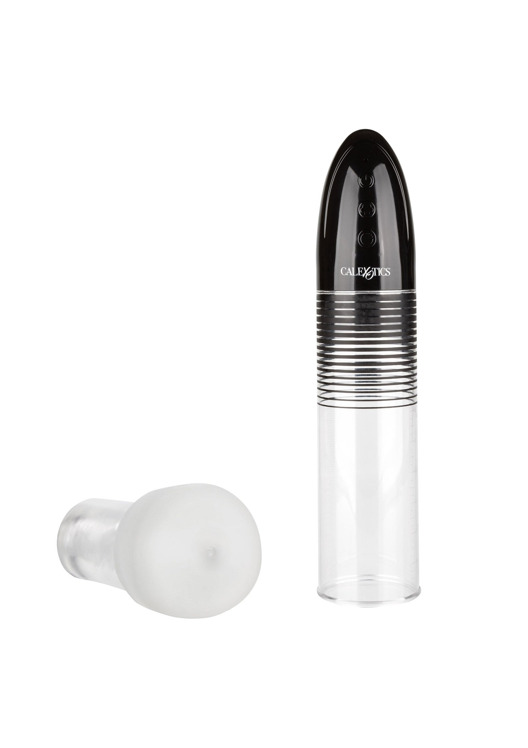 Manchon de plaisir CalExotics avec une conception unique. Découvrez des sensations intenses et personnalisées.; CalExotics plezier masturbator met uniek ontwerp. Ervaar intense en persoonlijke sensaties.; CalExotics pleasure stroker with a unique design. Experience intense and personalized sensations.