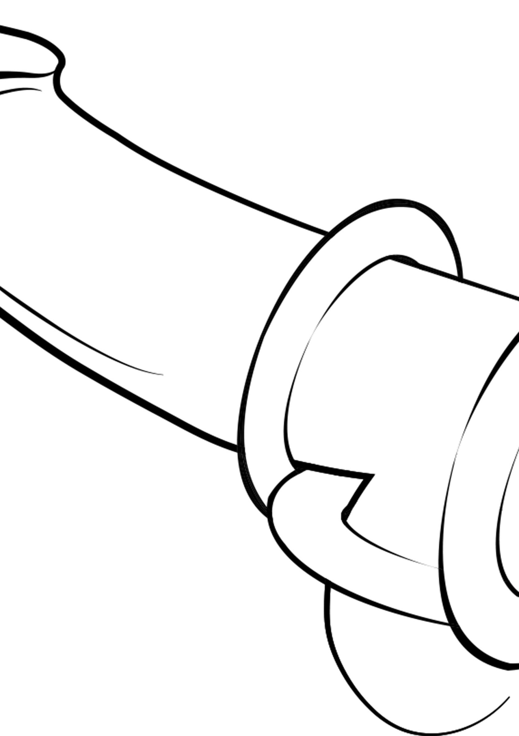 Dessin au trait d'un parchemin enroulé. Idéal pour le lettrage, ou le scrapbooking.; Lijntekening van een opgerolde perkamentrol. Ideaal voor belettering of scrapbooking.; Line drawing of a rolled parchment scroll. Ideal for lettering, or scrapbooking.