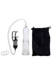 Pompe à pénis avec sac de rangement pour une satisfaction optimale.; Penis pomp met opbergzak voor optimale tevredenheid.; Penis pump with storage bag for optimal satisfaction.