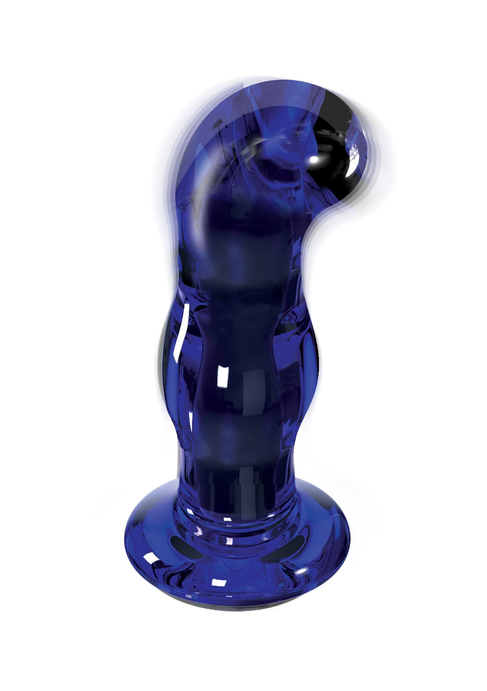 Plug anal en verre bleu pour le plaisir, idéal pour les débutants et les experts.; Blauwe glazen anaal plug voor genot, ideaal voor beginners en gevorderden.; Blue glass anal plug for pleasure, perfect for beginners and experienced users.