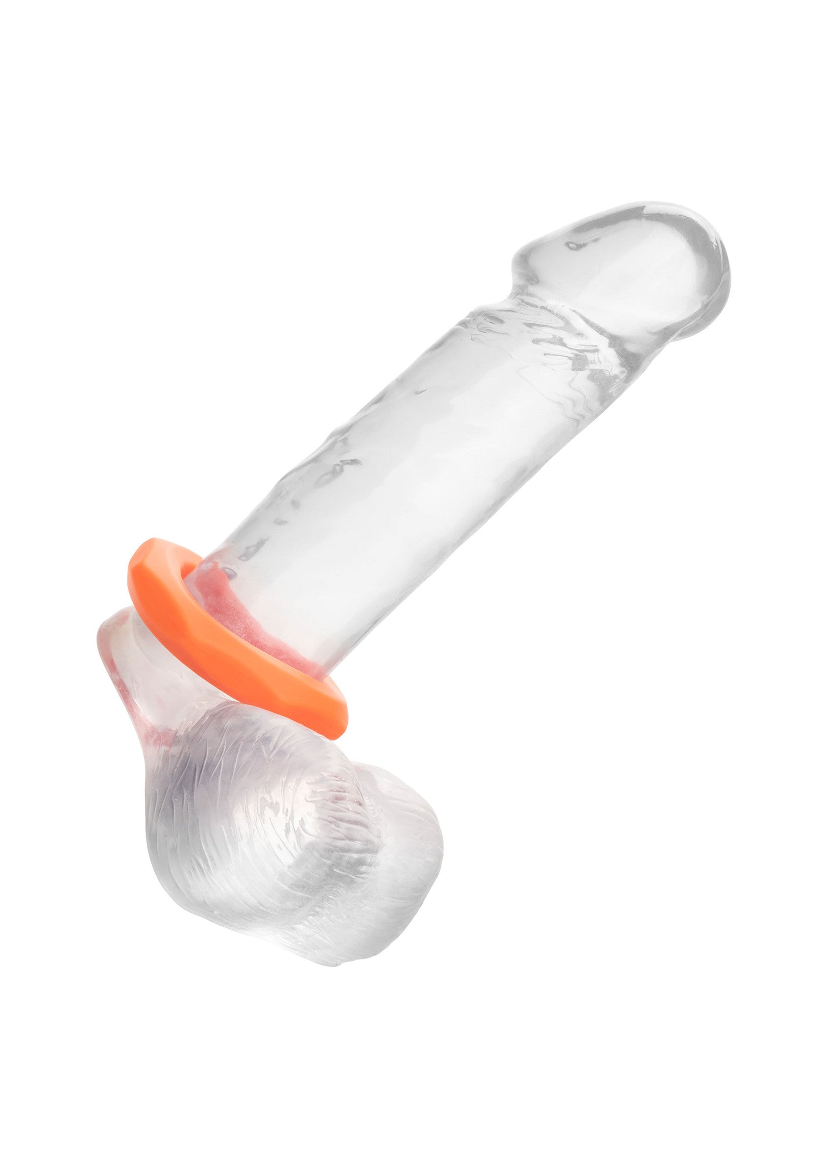 Plaisir garanti avec ce gode transparent et son anneau vibrant. Sensations intenses et personnalisables pour des moments inoubliables.; Ervaar intens genot met deze transparante dildo en vibrerende ring. Aanpasbare sensaties voor onvergetelijke momenten.; Experience pleasure with this transparent dildo and vibrating ring. Intense sensations and customizable for unforgettable moments.