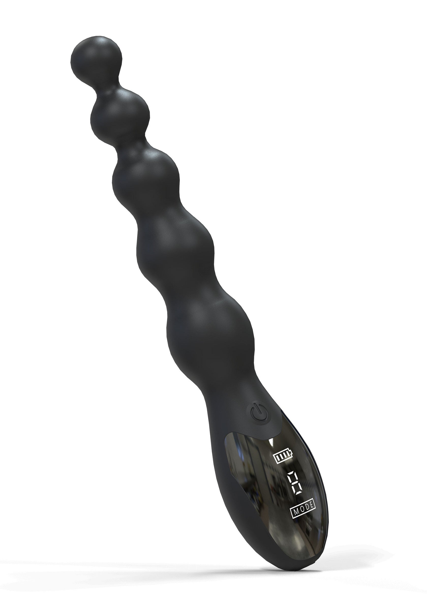 Vibromasseur noir avec plusieurs boules pour une stimulation intense. Design ergonomique et contrôles intuitifs.; Zwarte vibrator met meerdere ballen voor intense stimulatie. Ergonomisch ontwerp en intuïtieve bediening.; Black vibrator with multiple balls for intense stimulation. Ergonomic design and intuitive controls.