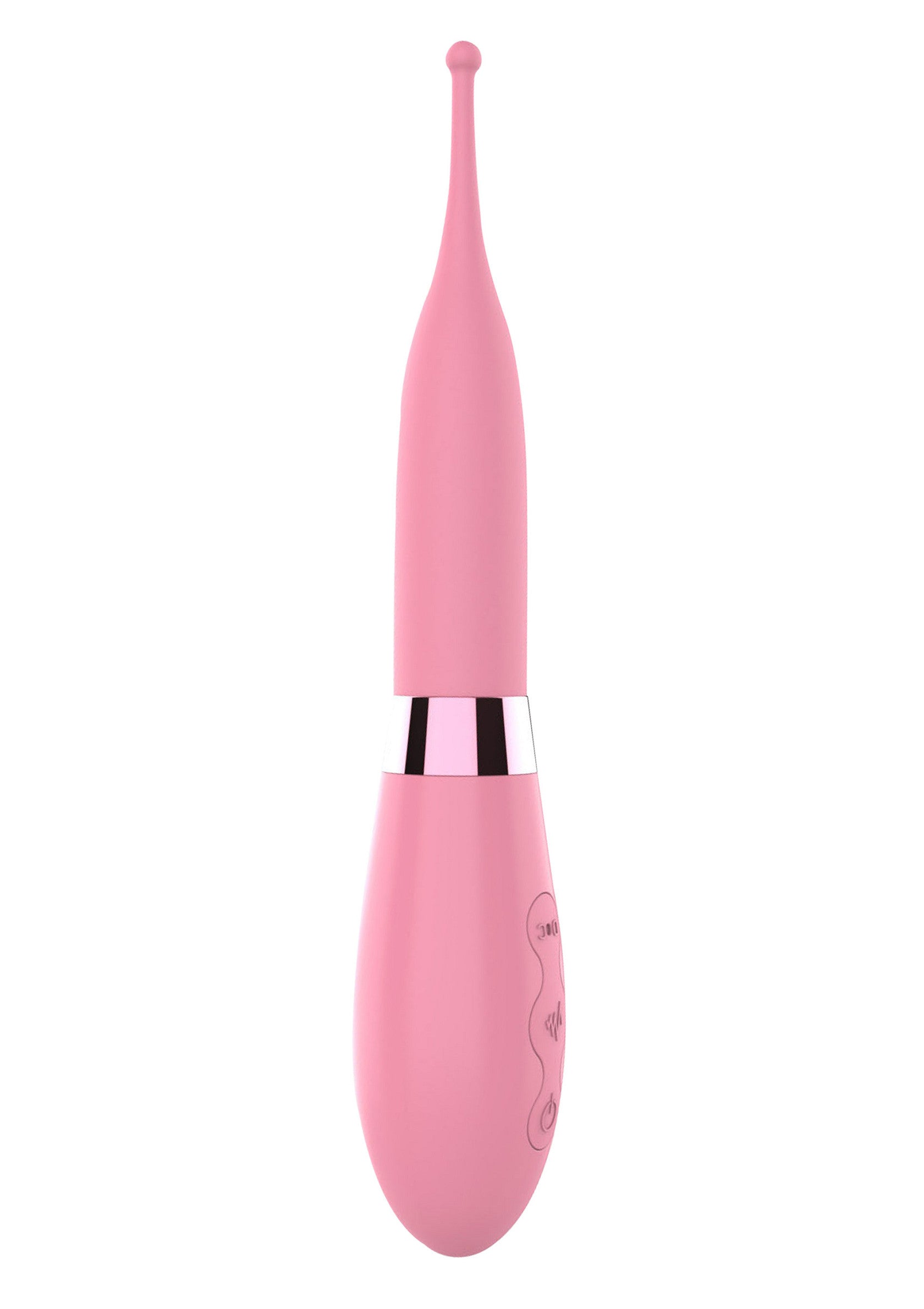Vibromasseur rose élégant pour le plaisir intime.; Elegante roze vibrator voor intiem plezier.; Sleek pink vibrator for intimate pleasure.