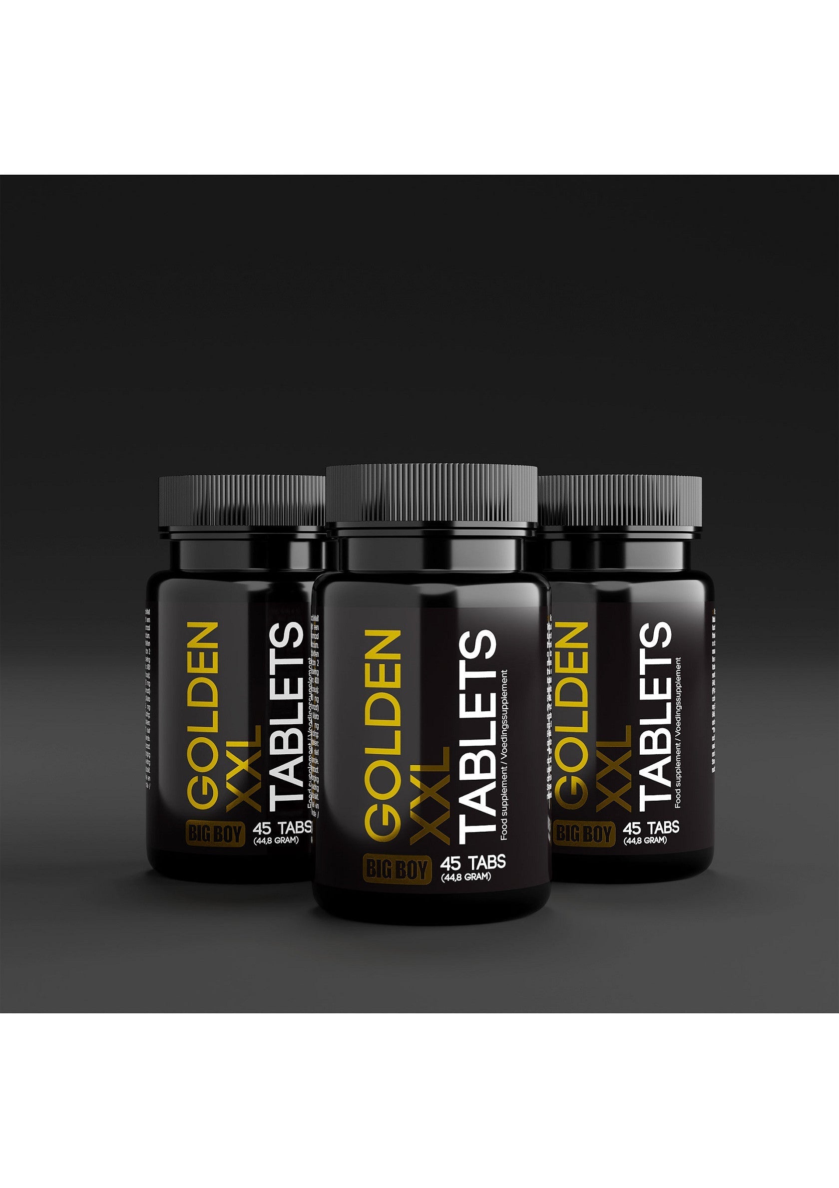 Pilules Golden XXL : Complément alimentaire pour hommes. Augmentez votre endurance et votre performance. 45 comprimés.; Golden XXL pillen: Voedingssupplement voor mannen. Verhoog uw uithoudingsvermogen en prestaties. 45 tabletten.; Golden XXL tablets: Dietary supplement for men. Increase your stamina and performance. 45 tabs.