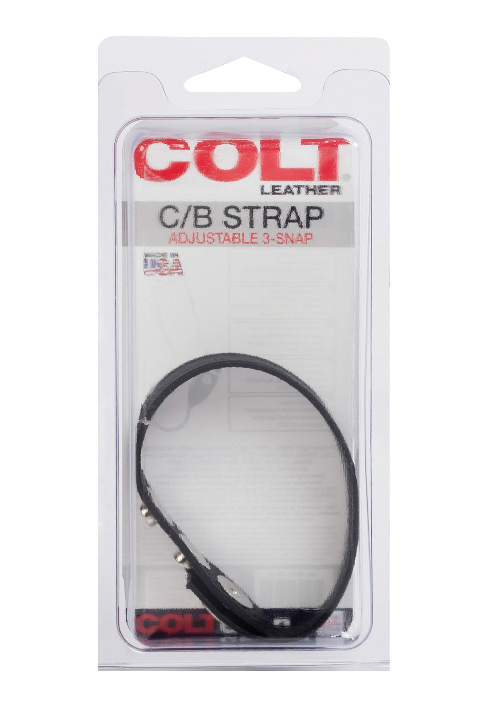 CalExotics COLT Leather C/B Strap 3-snap