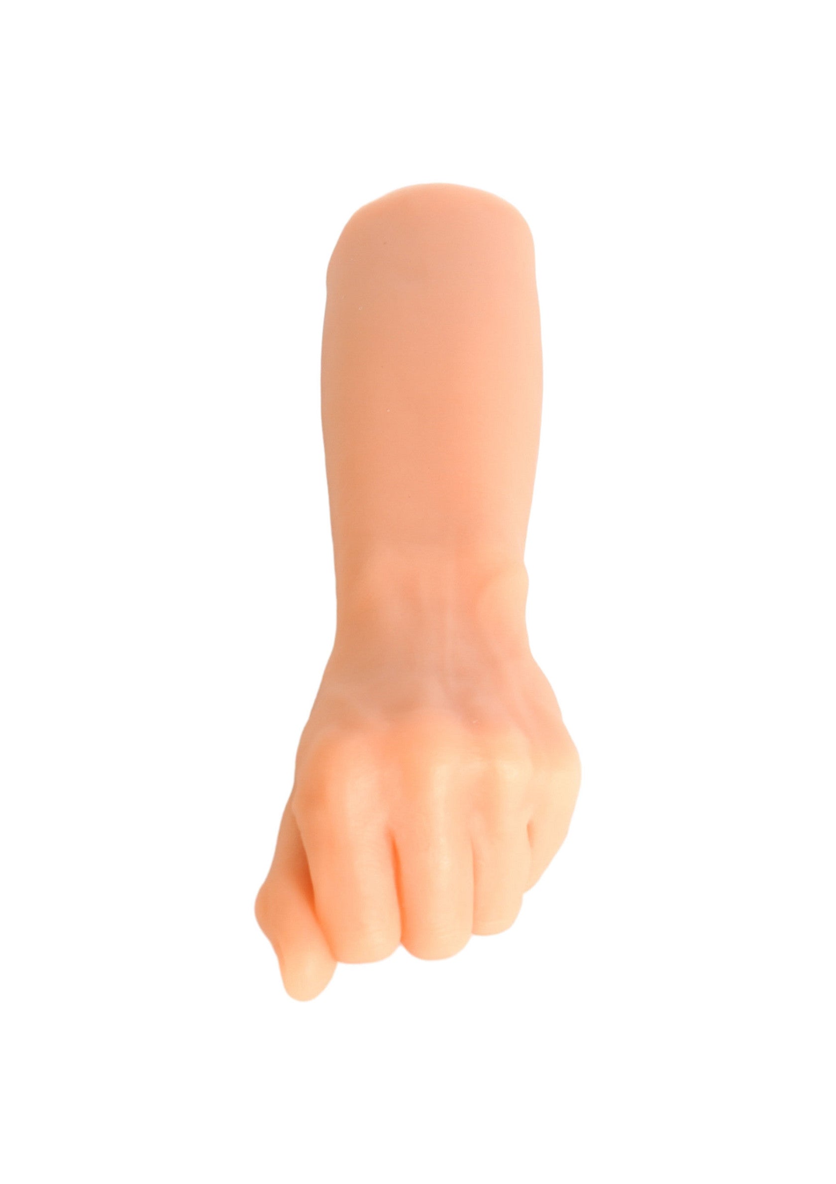 Manchon masturbatoire réaliste en forme de main serrée.; Realistische masturbatie sleeve in de vorm van een gebalde vuist.; Realistic masturbation sleeve in the shape of a clenched fist.