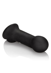 Plug anal noir lisse et discret pour le plaisir. Texturé pour un confort optimal.; Gladde, discrete zwarte anale plug voor genot. Gestructureerd voor optimaal comfort.; Smooth black anal plug for pleasure. Textured for optimal comfort and fun times.