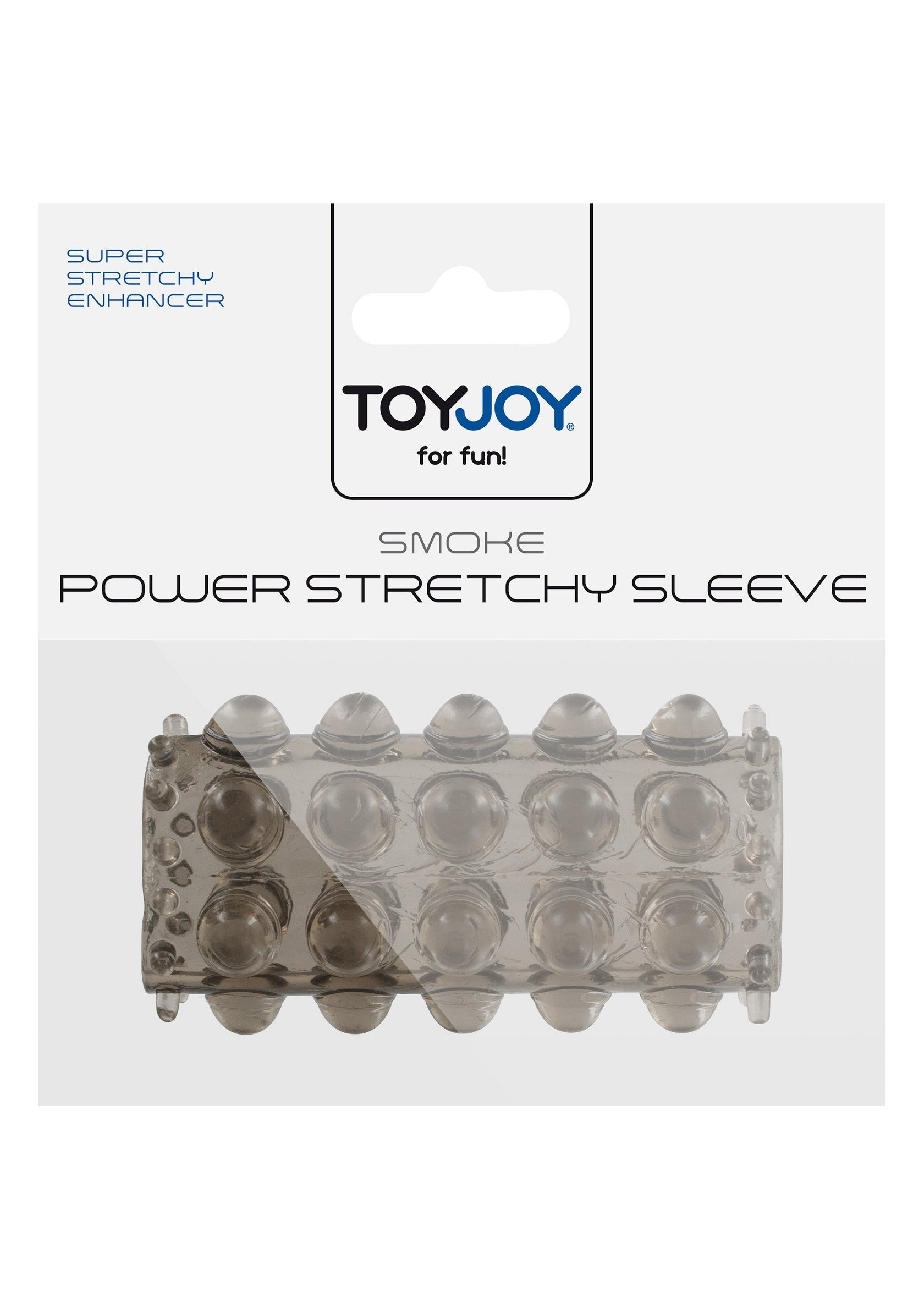 Manchon extensible Power Stretchy Sleeve Smoke de Toyjoy pour une expérience améliorée. Super extensible pour plus de confort.; Toyjoy Power Stretchy Sleeve Smoke rekbare hoes voor een verbeterde ervaring. Super rekbaar voor meer comfort.; Toyjoy Power Stretchy Sleeve Smoke, stretchy sleeve for enhanced experience. Super stretchy for added comfort.