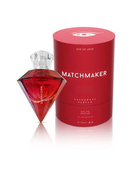 Parfum aux phéromones Eye of Love Matchmaker pour elle. Séduisant dans un flacon rouge rubis. Achetez maintenant et attirez son attention !; Eye of Love Matchmaker feromoonparfum voor haar. Verleidelijk in een robijnrode flacon. Koop nu en trek zijn aandacht!; Eye of Love Matchmaker pheromone perfume for her. Seductive in a ruby red bottle. Buy now and attract his attention!