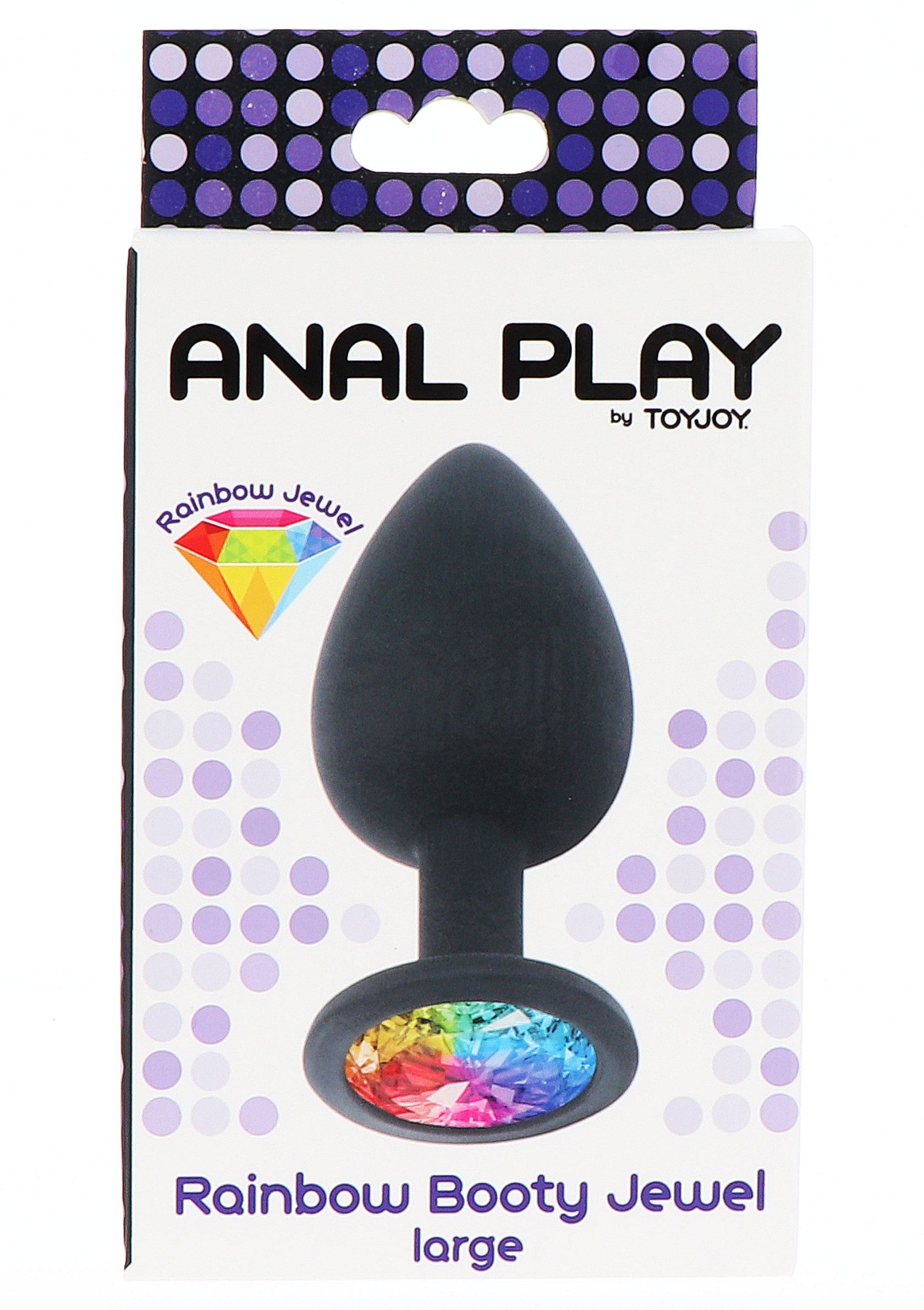 Plug anal Rainbow Booty Jewel de Toyjoy, taille large pour le plaisir anal avec une touche arc-en-ciel. Accessoire sexy et ludique.; Rainbow Booty Jewel anale plug van Toyjoy, grote maat voor anaal plezier met een regenboogtwist. Sexy en speels accessoire.; Rainbow Booty Jewel anal plug by Toyjoy, large size for anal pleasure with a rainbow twist. Sexy and playful accessory.