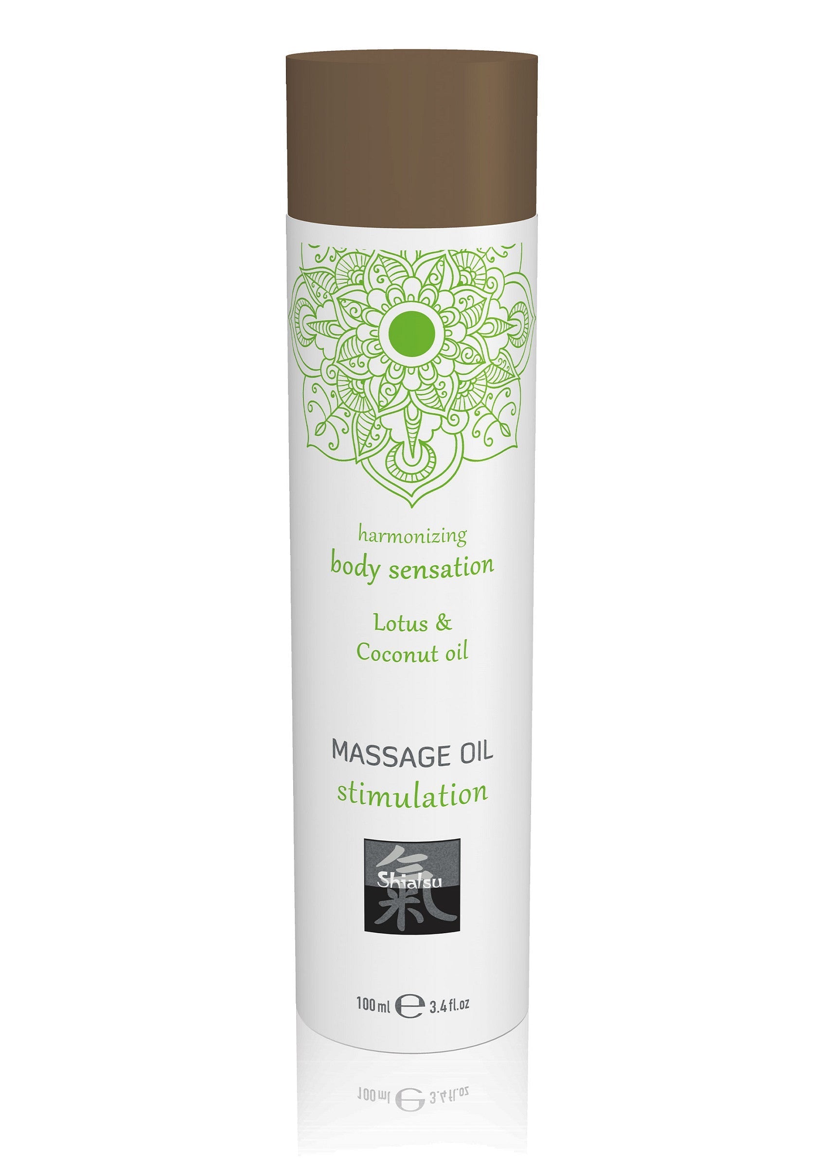 Huile de massage stimulante pour le corps, enrichie en lotus et huile de coco. Harmonise les sensations corporelles.; Stimulerende massageolie voor het lichaam, verrijkt met lotus en kokosolie. Harmoniseert de lichaamsgevoelens.; Stimulating massage oil for body, enriched with lotus & coconut oil. Harmonizes body sensations.