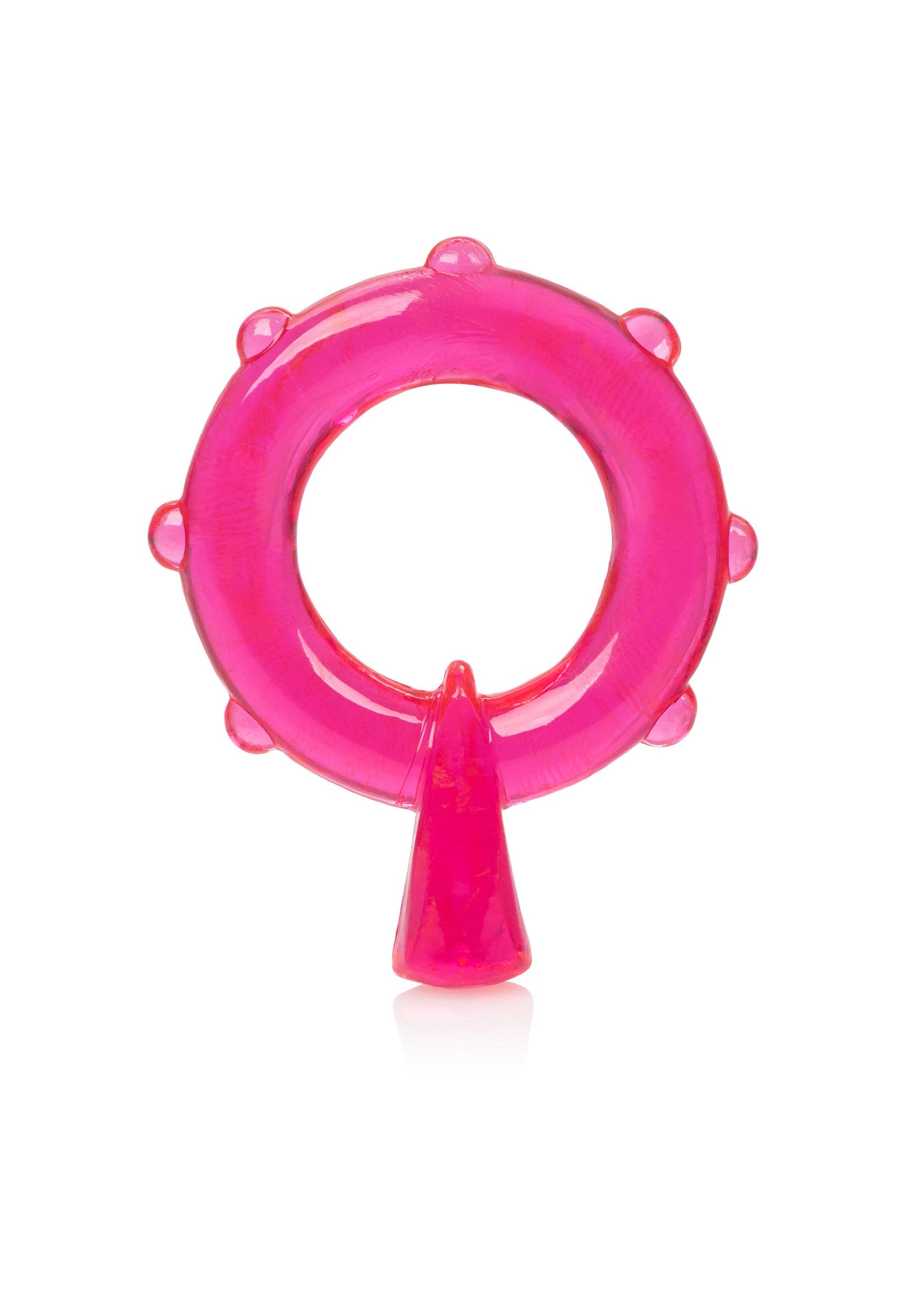 Anneau vibrant rose avec stimulations pour couples.; Roze vibrerende ring met stimulaties voor koppels.; Pink vibrating ring with stimulations for couples.