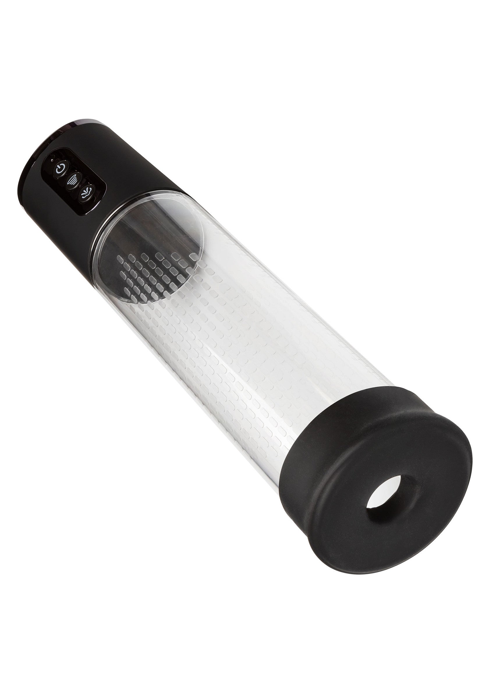 Pompe pénienne électrique pour une érection plus ferme et durable. Conception de haute qualité.; Elektrische penispomp voor een stevigere en langdurige erectie. Hoogwaardig ontwerp.; Electric penis pump for a firmer, longer-lasting erection. High-quality design.