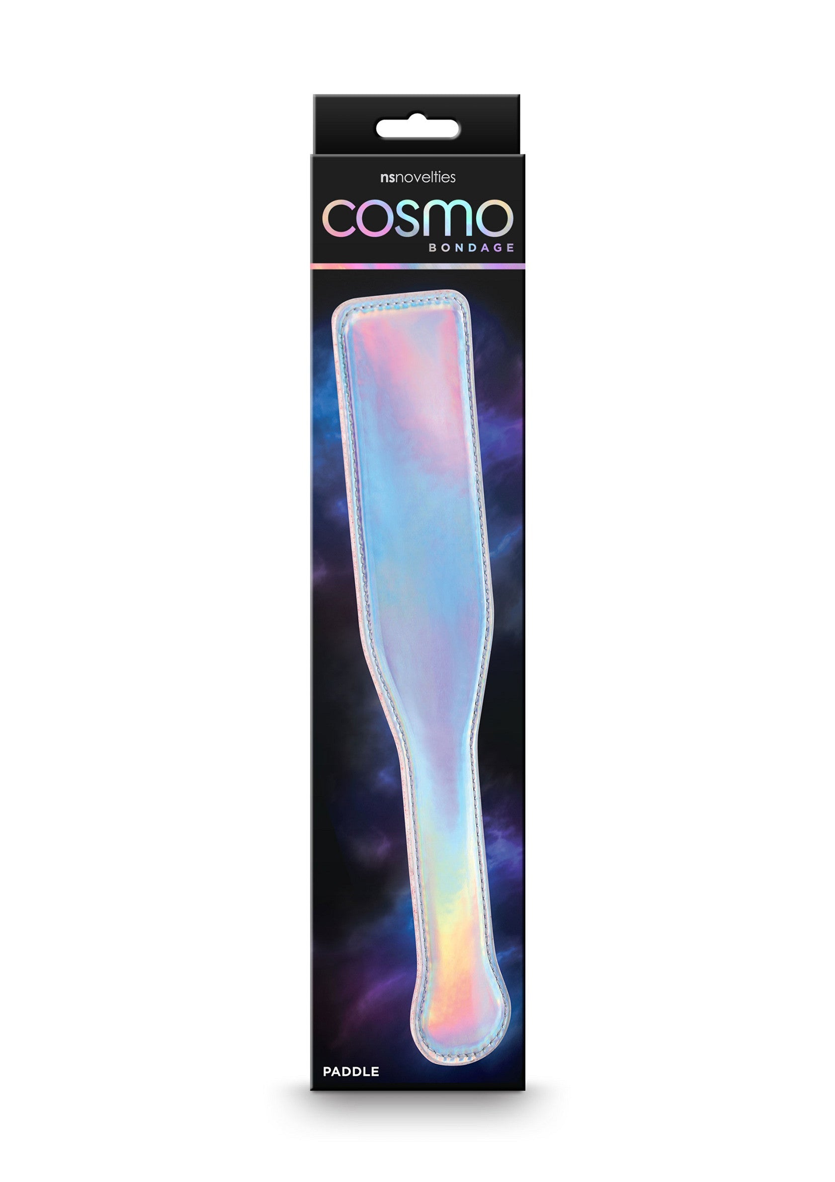 Pagaie Cosmo Bondage. Accessoire de plaisir pour jeux coquins et explorations sensuelles.; Cosmo Bondage paddle. Plezieraccessoire voor ondeugende spelletjes en sensuele ontdekkingen.; Cosmo Bondage paddle. Pleasure accessory for kinky games and sensual explorations.