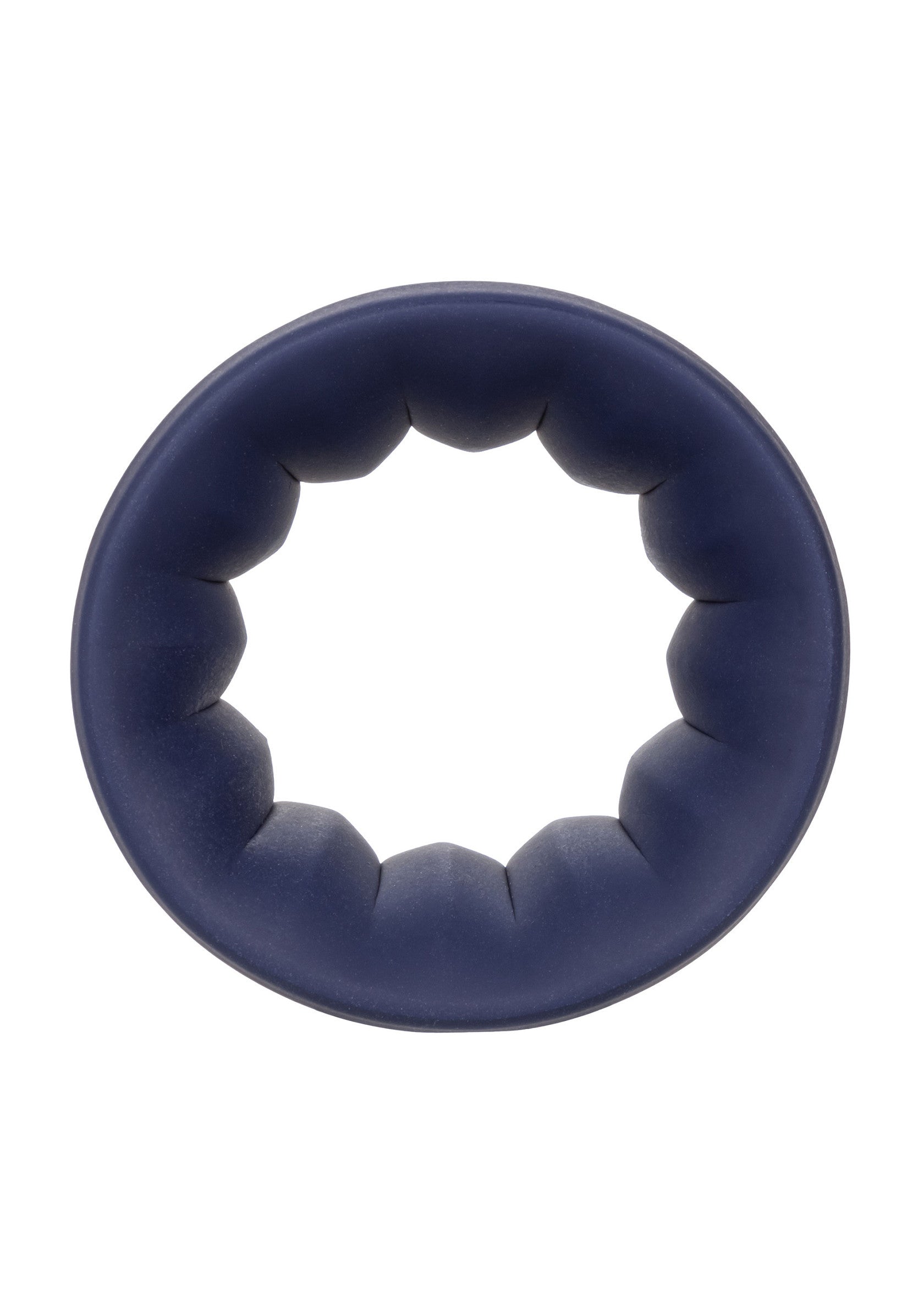 Anneau bleu en silicone doux. Accessoire pour adultes pour le plaisir solitaire ou en couple.; Blauwe siliconen ring. Accessoire voor volwassenen voor solo- of partnerplezier.; Blue silicone ring. Adult accessory for solo or partner fun.