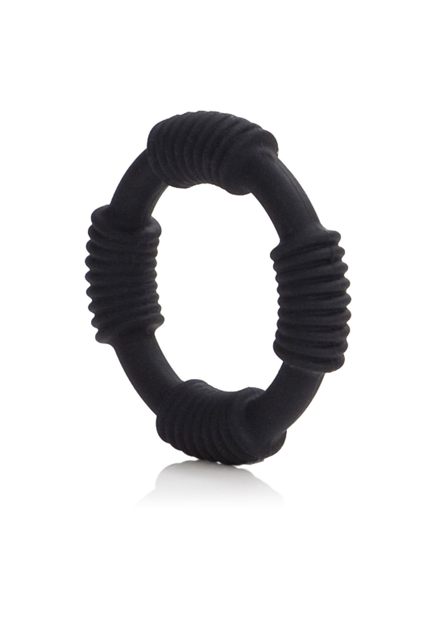 Anneau texturé noir pour plus de plaisir et de sensations intenses. Découvrez notre sélection d'anneaux péniens de qualité supérieure.; Zwarte getextureerde ring voor meer plezier en intense sensaties. Ontdek onze selectie hoogwaardige penisringen.; Black textured ring for added pleasure and intense sensations. Discover our selection of high-quality penis rings.