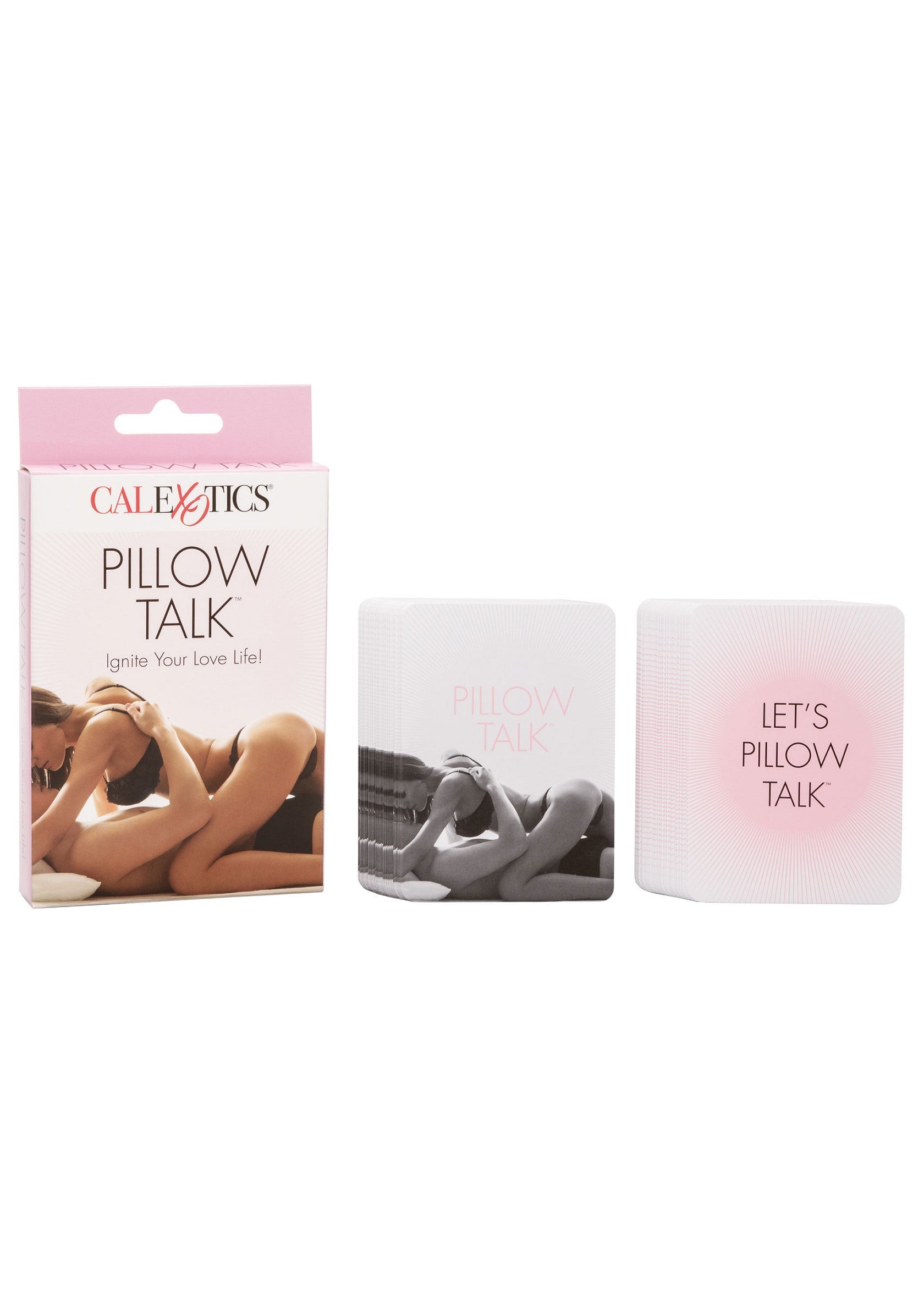 Jeu de cartes Calexotics Pillow Talk pour couples, pimentez votre vie amoureuse !; Calexotics Pillow Talk kaartspel voor koppels, spice je liefdesleven!; Calexotics Pillow Talk card game for couples, spice up your love life!