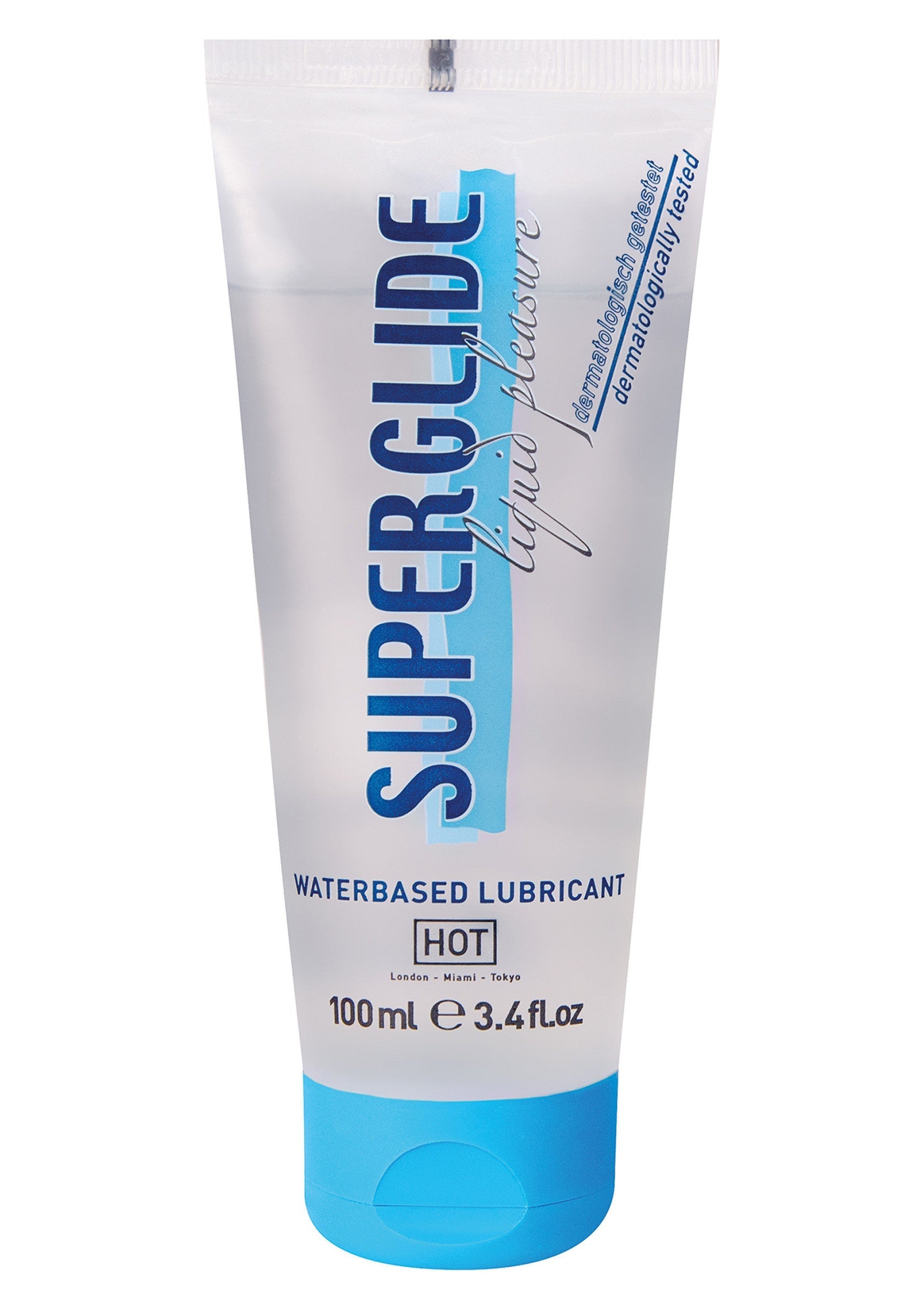 Superglide Hot, lubrifiant à base d'eau pour des sensations intenses. Testé dermatologiquement, 100ml.; Superglide Hot, glijmiddel op waterbasis voor intense sensaties. Dermatologisch getest, 100ml.; Superglide Hot, water-based lubricant for intense sensations. Dermatologically tested, 100ml.