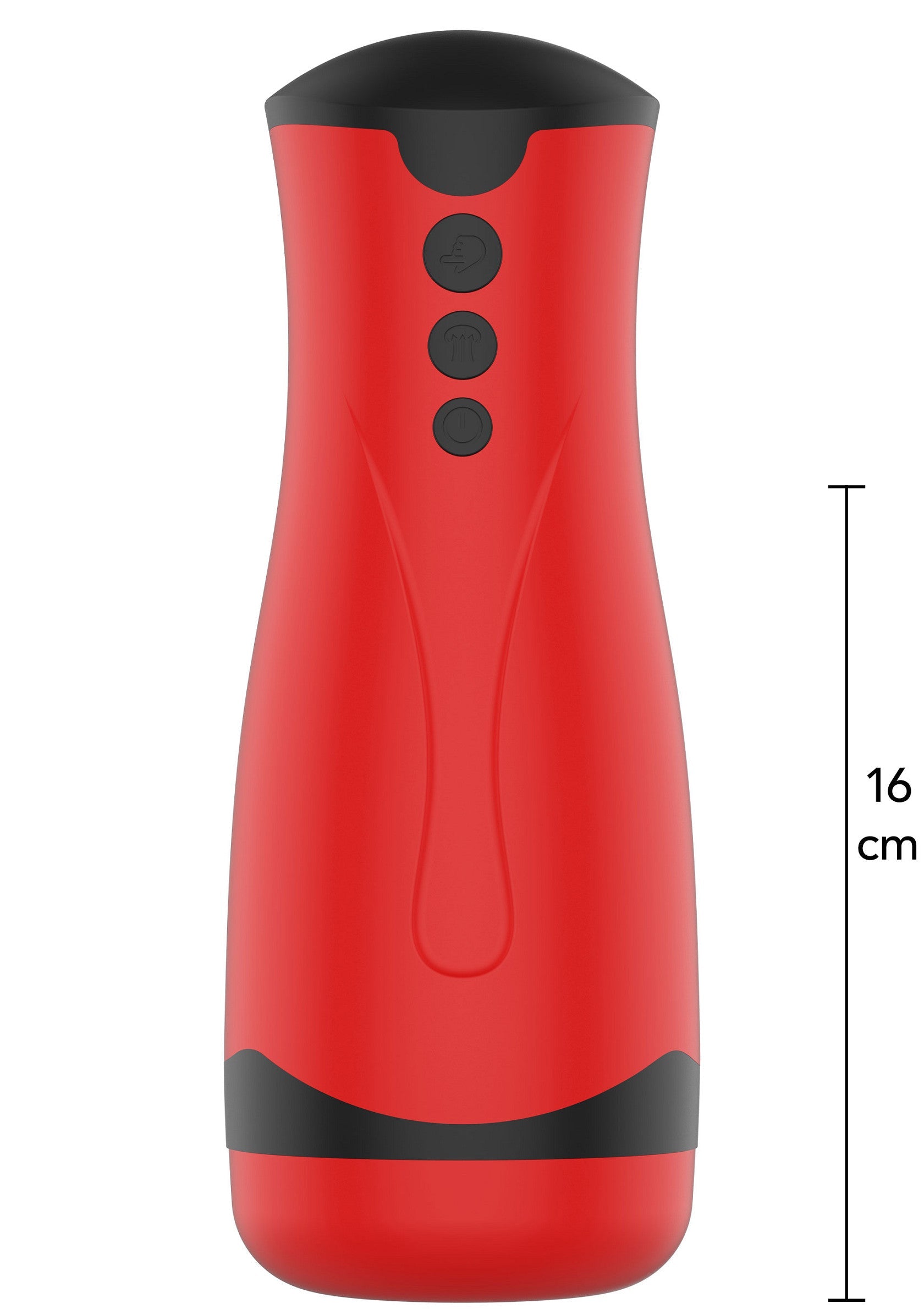 Manchon masturbatoire rouge et noir de 16 cm pour adultes. Jouet intime pour hommes.; Rode en zwarte masturbatie sleeve van 16 cm voor volwassenen. Intiem speeltje voor mannen.; Red and black 16 cm masturbation sleeve for adults. Intimate toy for men.