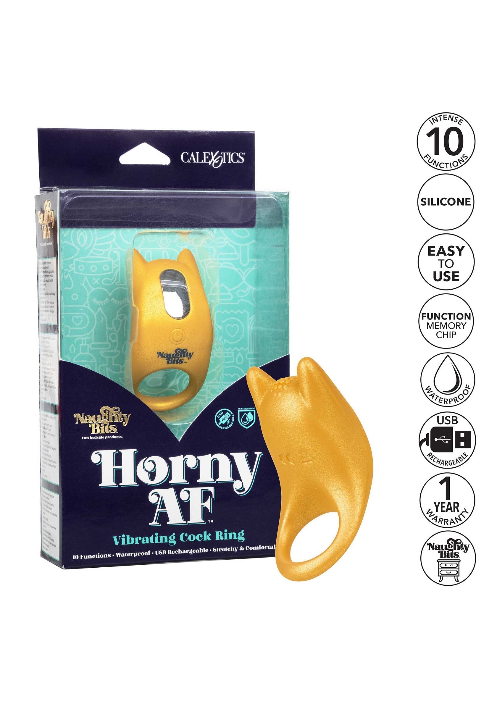 CalExotics Horny AF Vibrating Cock Ring