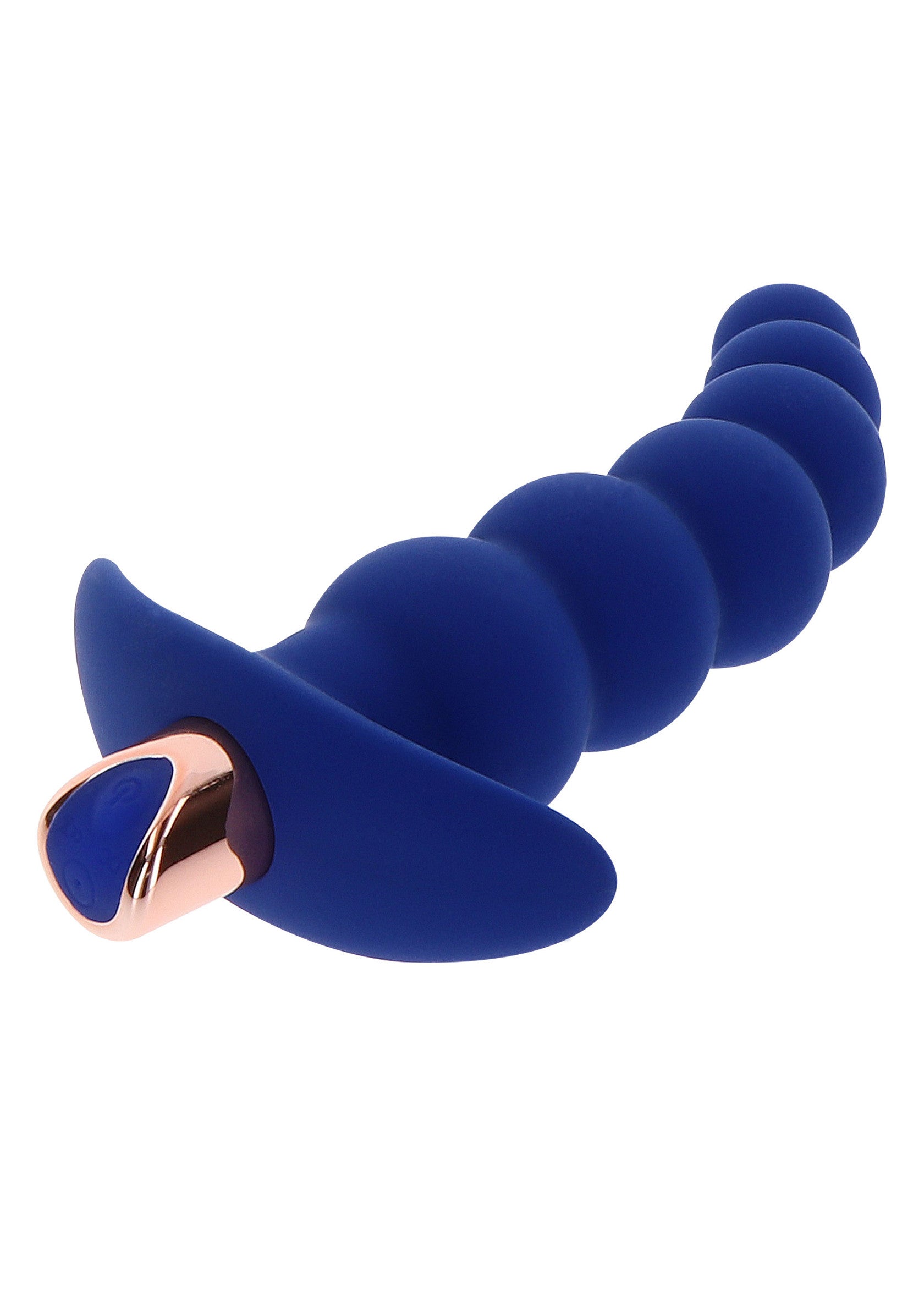 Plug anal bleu avec des perles pour une stimulation intense. Explorez le plaisir avec ce jouet intime élégant.; Blauwe anale plug met kralen voor intense stimulatie. Ontdek plezier met dit stijlvolle, intieme speeltje.; Blue beaded butt plug for intense stimulation. Explore pleasure with this stylish intimate toy.