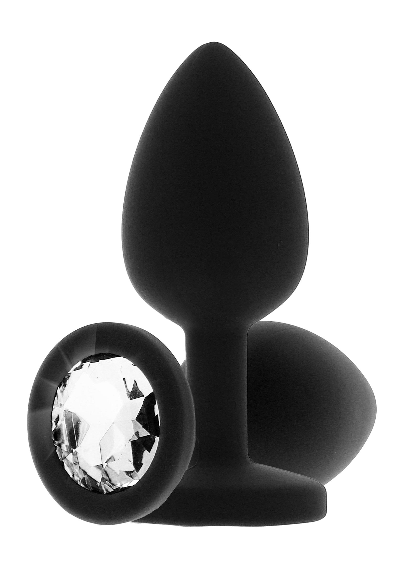 Plug anal noir élégant avec bijou scintillant. Laissez-vous séduire par le plaisir et l'élégance.; Elegante zwarte anaal plug met sprankelende edelsteen. Laat je verleiden door plezier en elegantie.; Elegant black anal plug with sparkling gemstone. Indulge in pleasure and elegance.