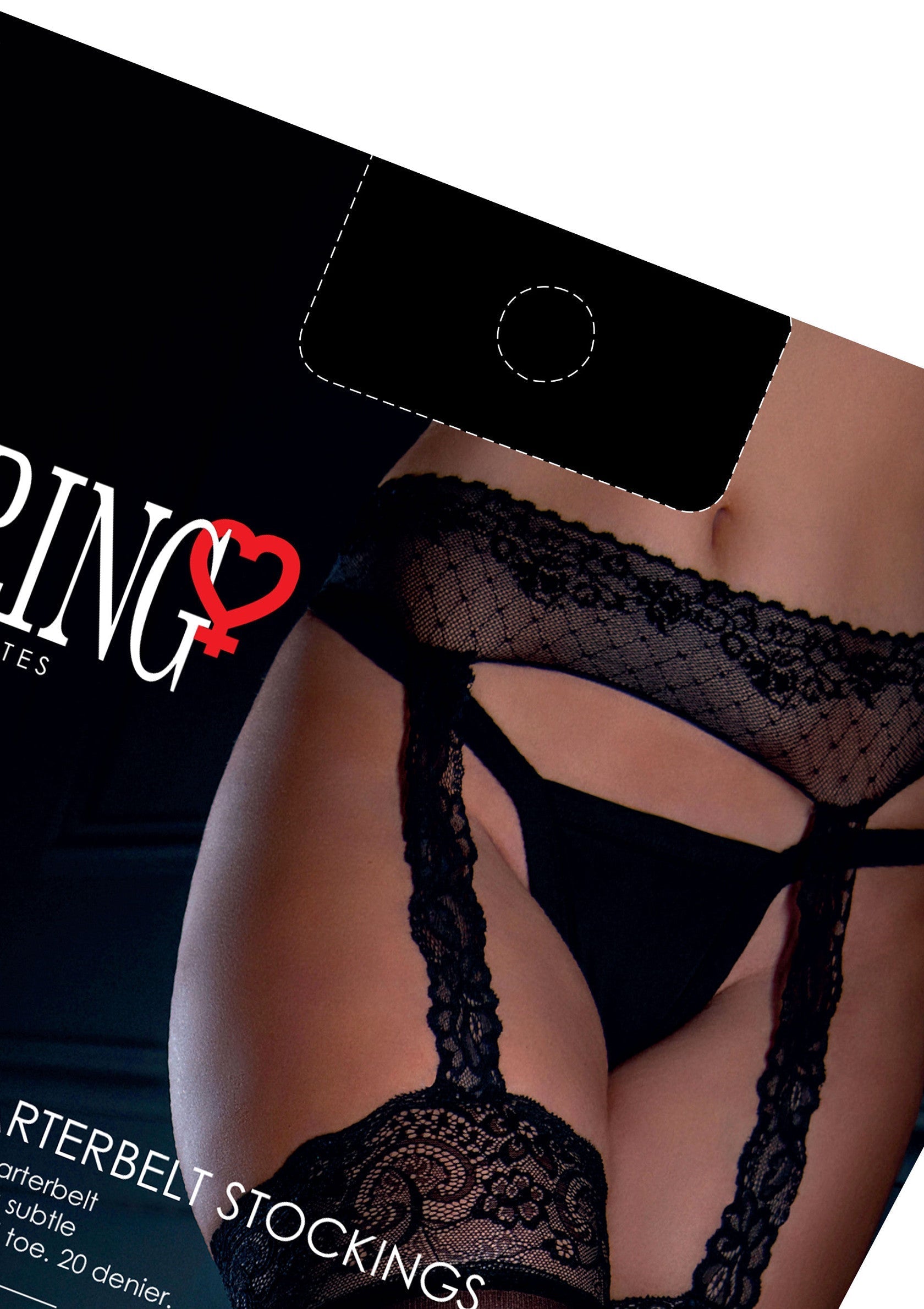 Daring Intimates Satin Touch Garterbelt Stockings