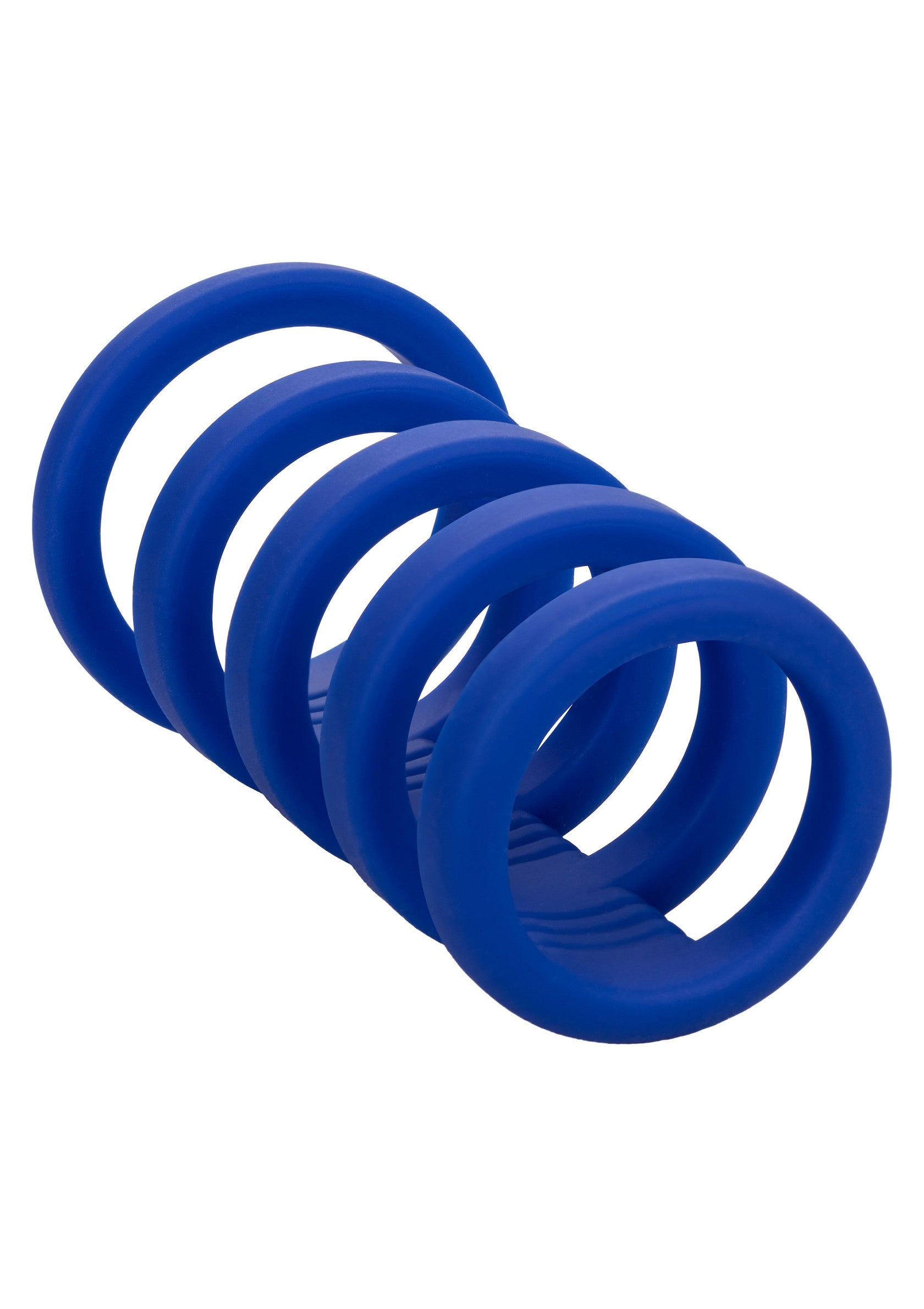Anneaux péniens bleus pour une performance accrue et un plaisir prolongé.; Blauwe penisringen voor betere prestaties en langer plezier.; Blue cock rings for enhanced performance and extended pleasure.