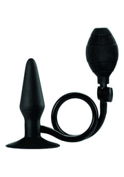 Plug anal gonflable noir pour une sensation intense et personnalisable.; Zwarte opblaasbare anale plug voor een intens en aanpasbaar gevoel.; Black inflatable anal plug for an intense and customizable sensation.