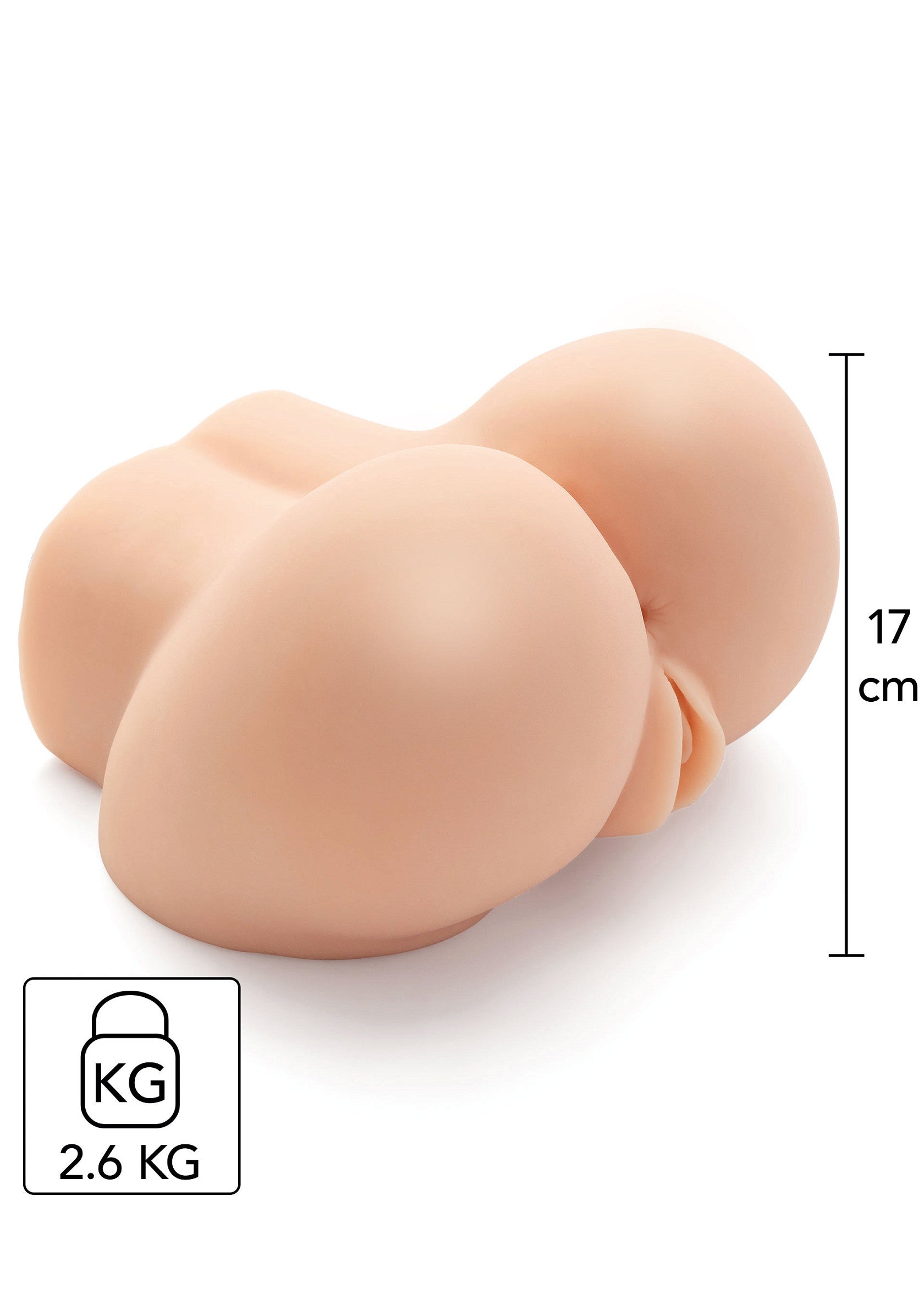Sexe réaliste avec des fesses rebondies. Plaisir garanti. Dimensions 17 cm, poids 2.6 kg.; Realistische sekspop met stevige billen. Gegarandeerd plezier. Afmetingen 17 cm, gewicht 2,6 kg.; Realistic sex doll with plump butt. Guaranteed pleasure. Dimensions 17 cm, weight 2.6 kg.