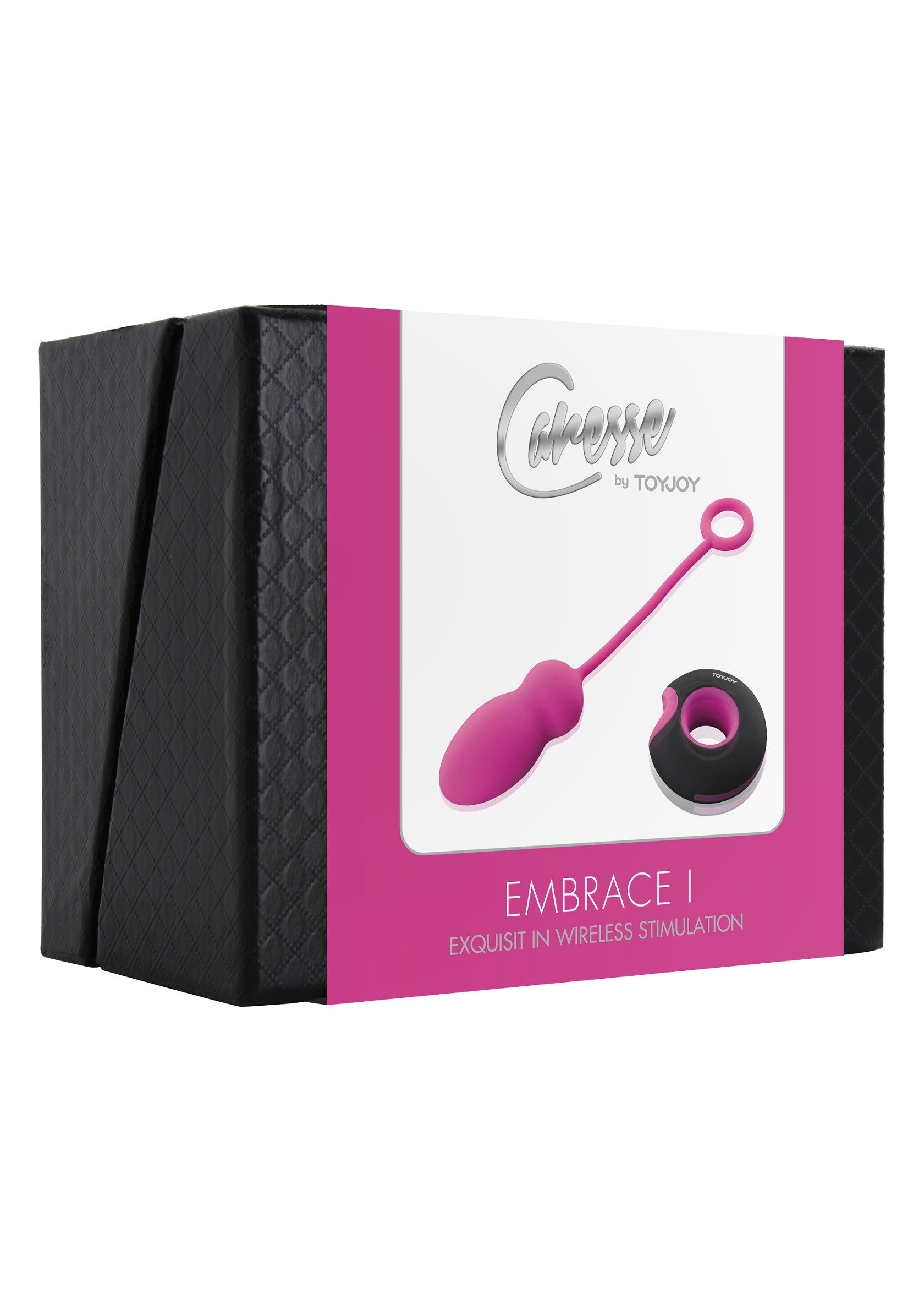Caress Embrace I par ToyJoy. Stimulation sans fil exquise. Jouets pour adultes de qualité.; Caress Embrace I van ToyJoy. Verfijnde draadloze stimulatie. Kwaliteit volwassen speeltjes.; Caress Embrace I by ToyJoy. Exquisite wireless stimulation. Quality adult toys.