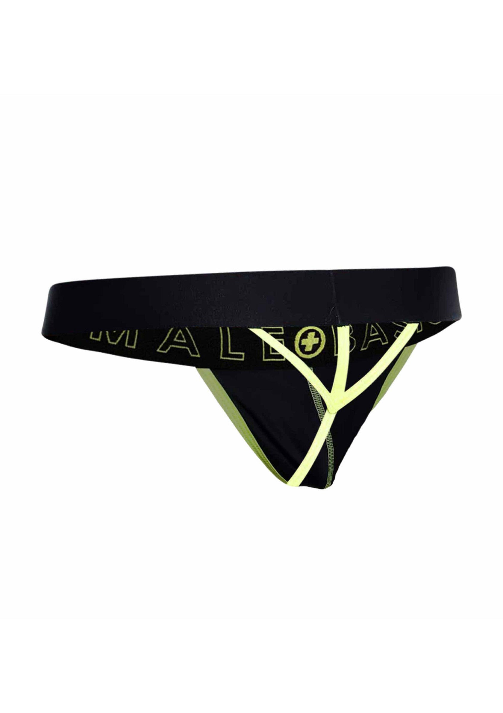 Slip pour homme noir avec détails jaune fluo. Confort et style assurés!; Zwarte heren slip met neon gele details. Comfort en stijl gegarandeerd!; Black men's briefs with neon yellow details. Comfort and style guaranteed!