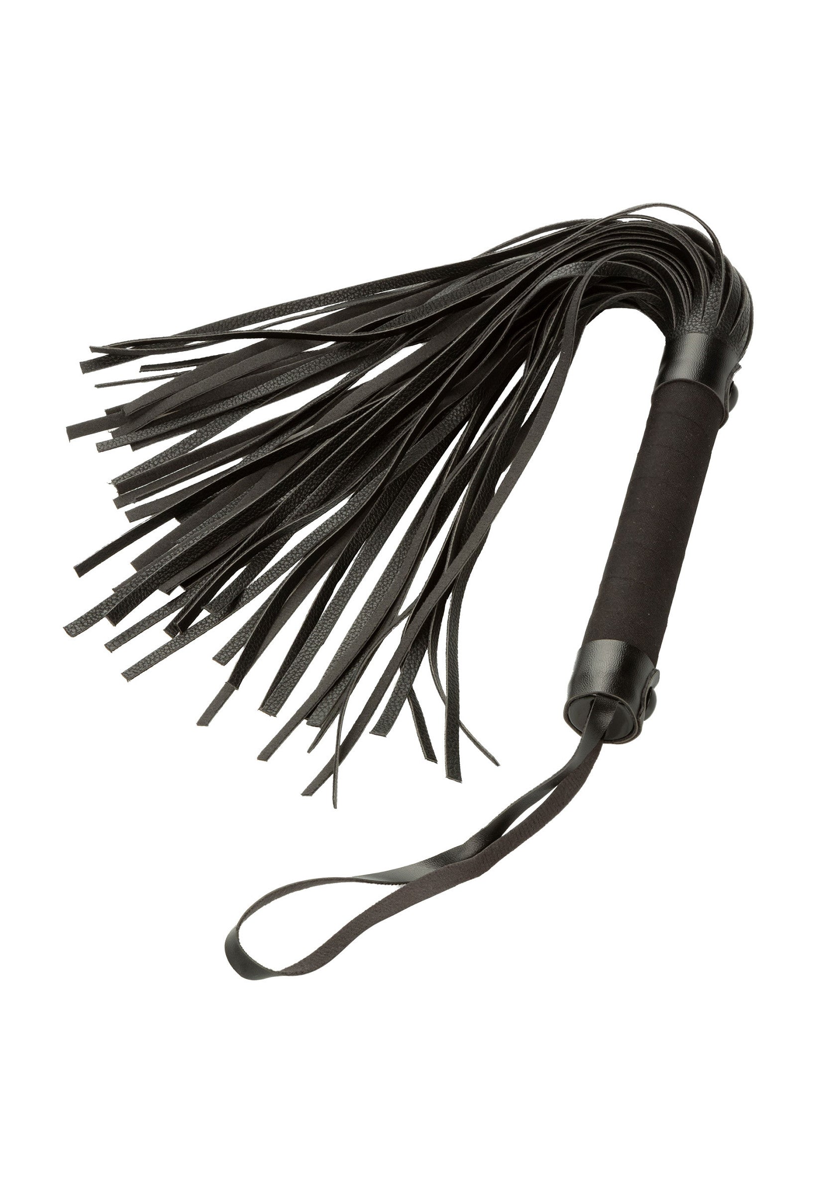 Cravache noire élégante avec manche confortable. Idéal pour le plaisir et les jeux de rôle.; Elegante zwarte zweep met comfortabel handvat. Ideaal voor plezier en rollenspellen.; Elegant black flogger with comfortable handle. Ideal for pleasure and role-playing.