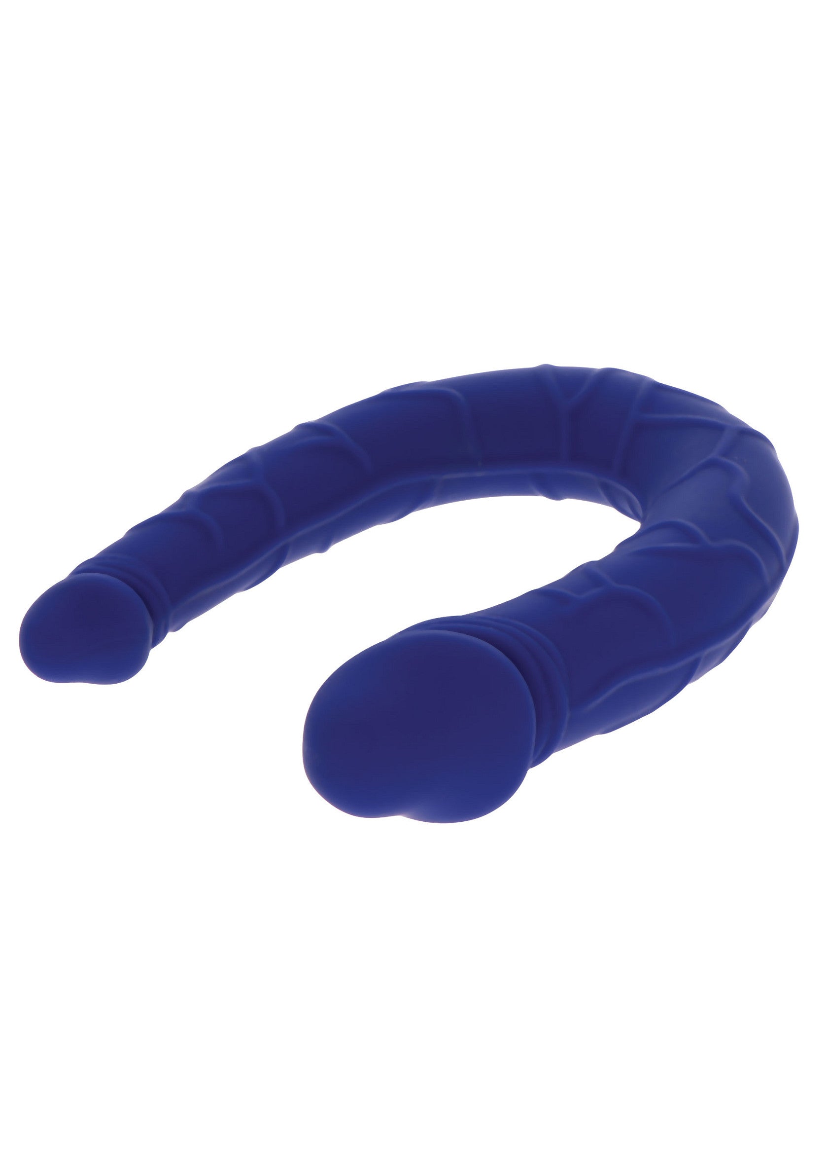 Gode vibrant double face bleu pour une stimulation intense et partagée.; Blauwe dubbelzijdige vibrator voor intense, gedeelde stimulatie.; Blue double-sided vibrator for intense, shared stimulation.