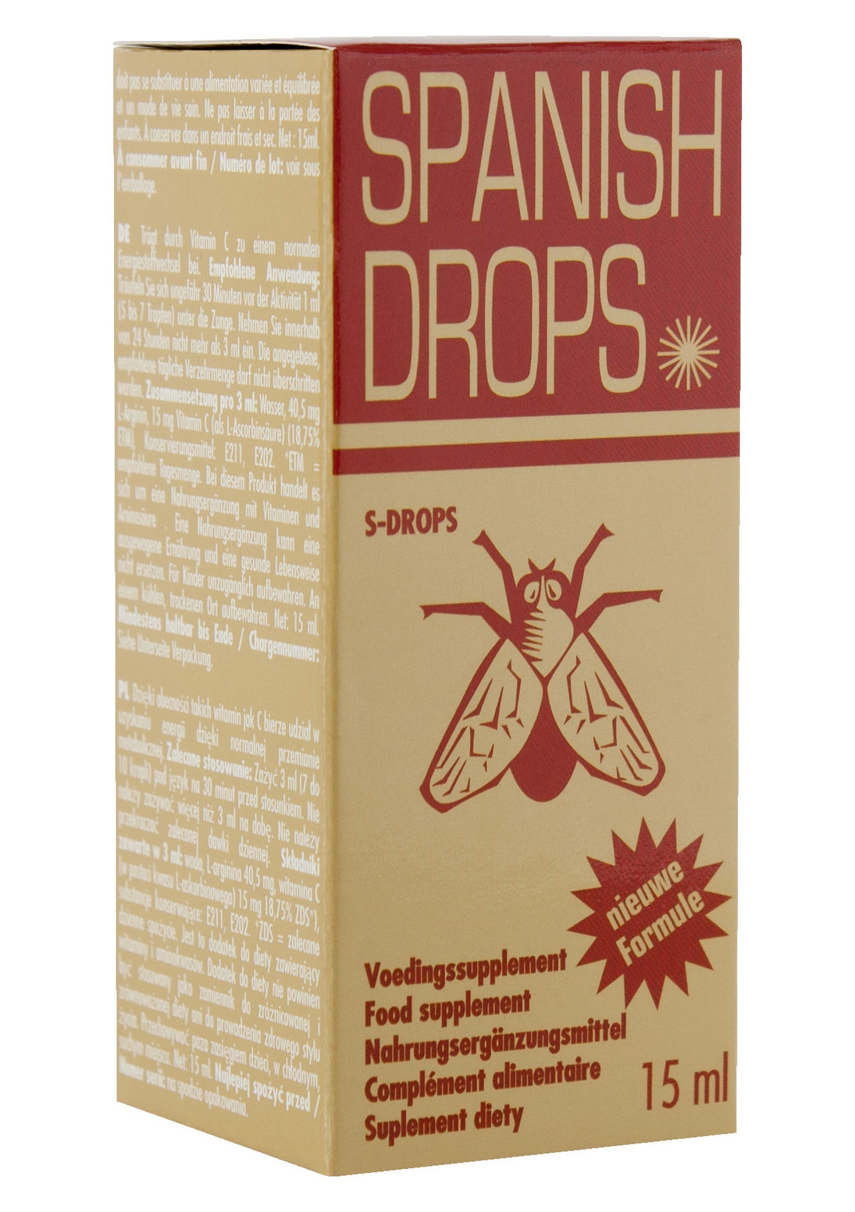 Spanish Drops, complément alimentaire avec une nouvelle formule. 15ml; Spanish Drops, voedingssupplement met een nieuwe formule. 15ml; Spanish Drops, food supplement with a new formula. 15ml