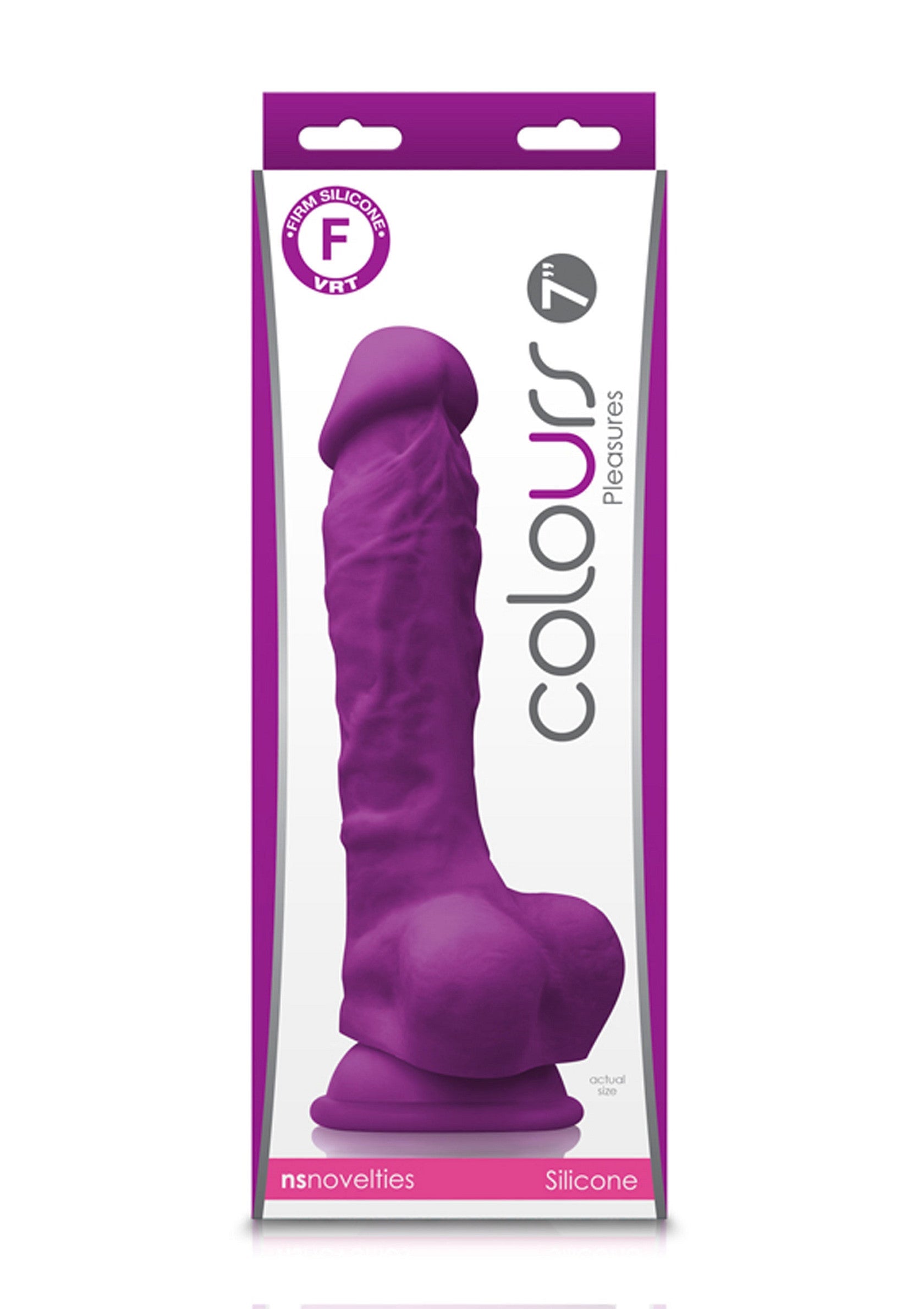 Godemichet Colours Pleasures 7, violet, en silicone ferme pour des sensations intenses. Plaisir garanti !; Colours Pleasures 7 dildo, paars, van stevige siliconen voor intense sensaties. Gegarandeerd plezier!; Colours Pleasures 7 dildo, purple, made of firm silicone for intense sensations. Pleasure guaranteed!