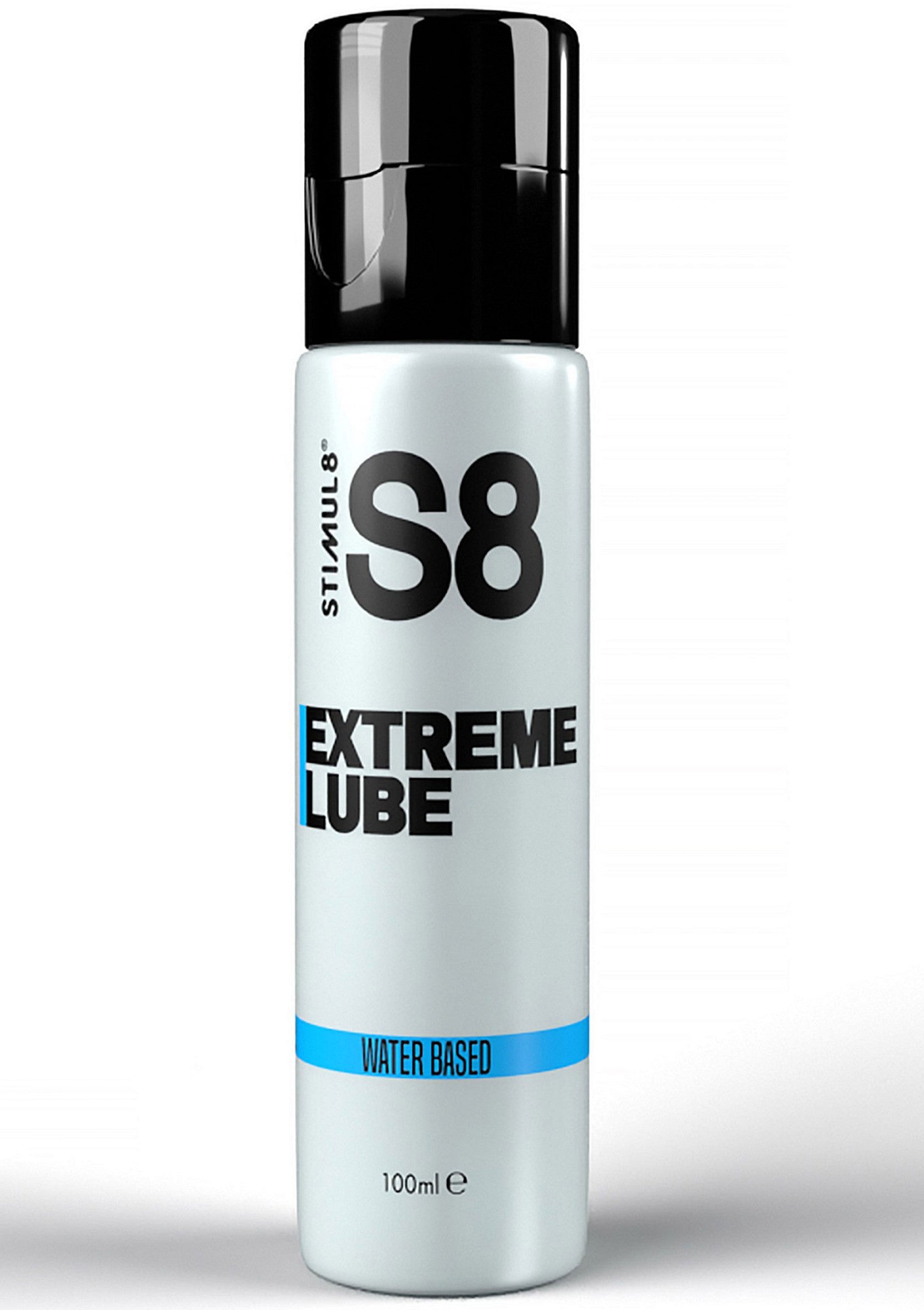 Lubrifiant intime S8 Extreme Lube à base d'eau pour une sensation extrême. Flacon de 100ml.; S8 Extreme Lube glijmiddel op waterbasis voor een extreem gevoel. Fles van 100ml.; S8 Extreme Lube water-based lubricant for an extreme sensation. 100ml bottle.