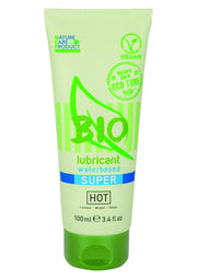 Lubrifiant bio à base d'eau, effet chauffant. Vegan, tube éco-responsable. 100ml; Biologisch, watergedragen glijmiddel met verwarmend effect. Vegan, eco tube. 100ml; Organic water-based lubricant with warming effect. Vegan, eco tube. 100ml