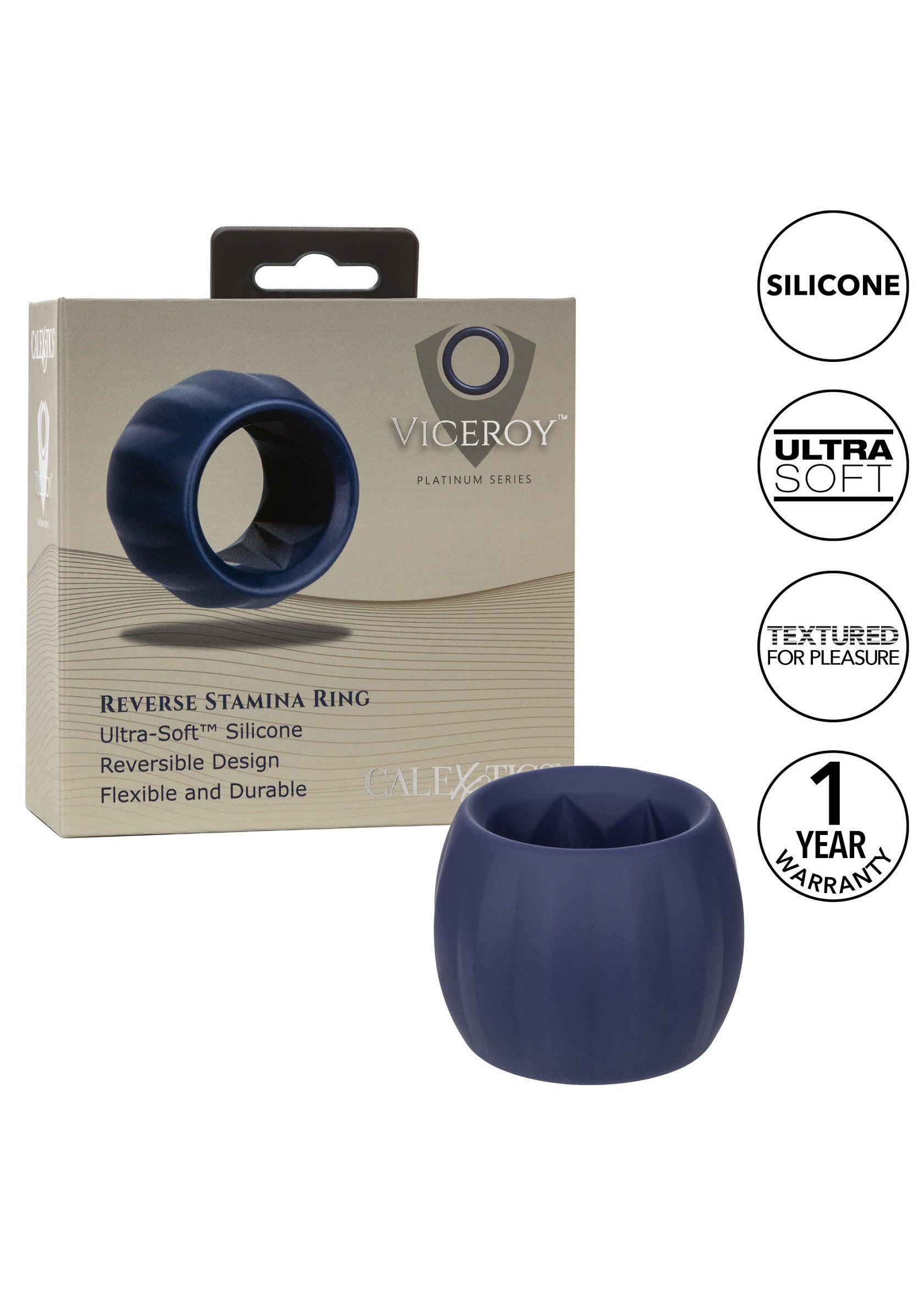 Anneau pénien Viceroy Reverse Stamina en silicone ultra-doux pour le plaisir.; Viceroy Reverse Stamina ring, ultra-zachte siliconen penisring voor genot.; Viceroy Reverse Stamina ring, ultra-soft silicone cockring for pleasure.