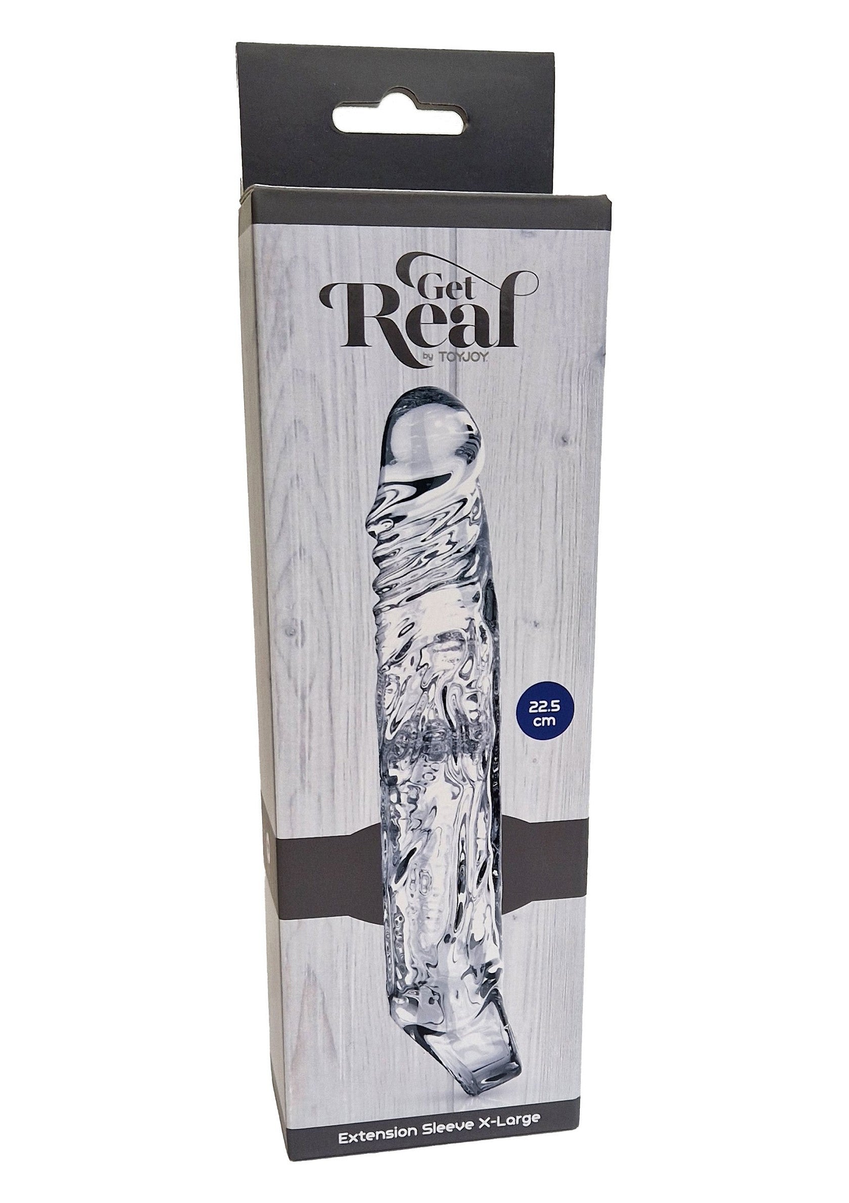 Get Real Toujoy X-Large - Manchon pénien texturé pour une expérience intense. Extension de 22.5 cm pour plus de plaisir.; Get Real Toujoy X-Large - Getextureerde peniskoker voor een intense ervaring. 22,5 cm verlenging voor meer plezier.; Get Real Toujoy X-Large - Textured penis sleeve for an intense experience. 22.5 cm extension for added pleasure.