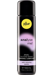 Pjur Analyse Me! Lubrifiant anal à base de silicone avec jojoba pour une sensation de détente. Format 100 ml.; Pjur Analyse Me! Anal glijmiddel op siliconenbasis met jojoba voor een ontspannen gevoel. 100 ml formaat.; Pjur Analyse Me! Silicone-based anal lubricant with jojoba for a relaxing feel. 100 ml size.