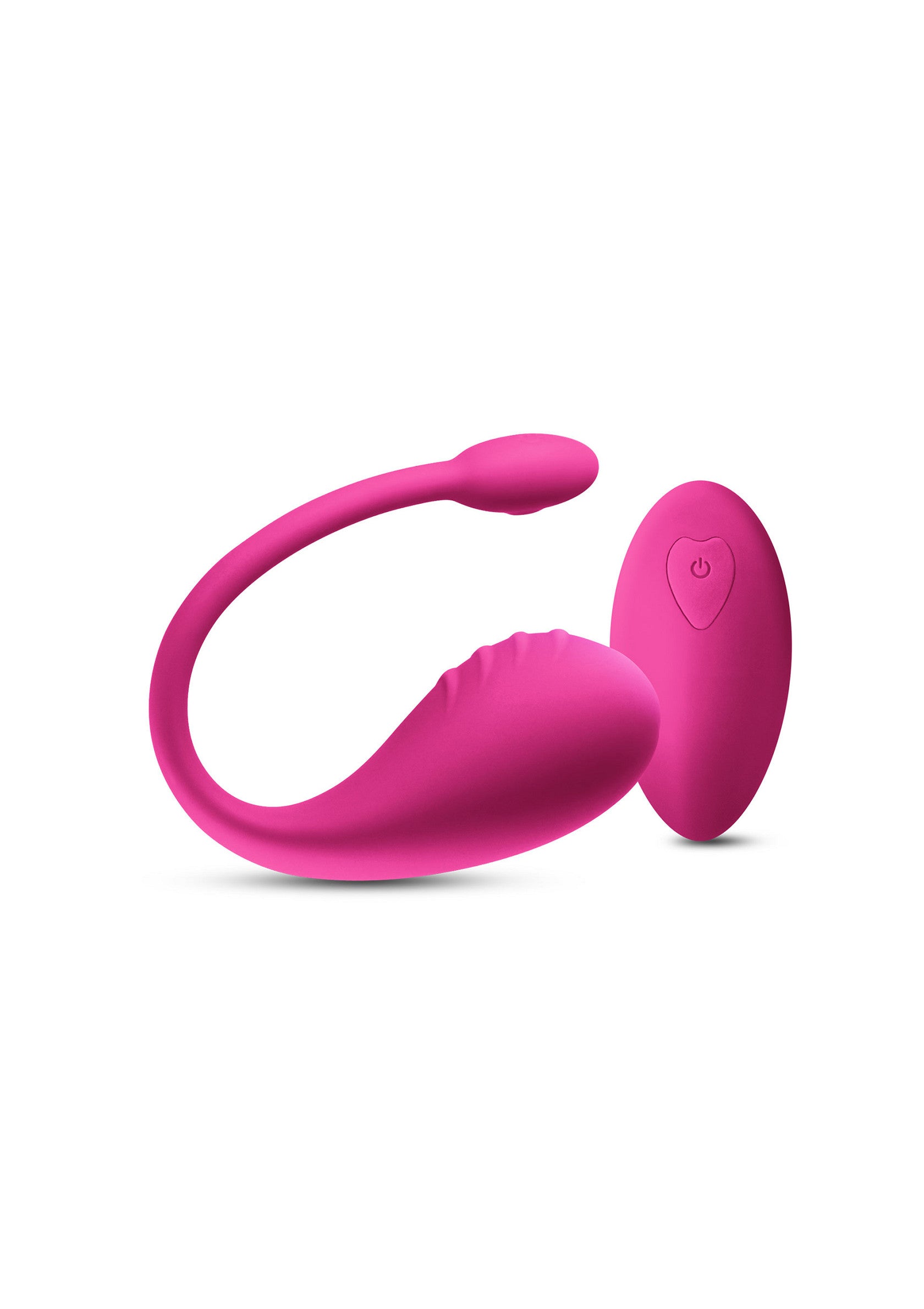 Masseur vibrant sans fil rose avec télécommande pour le plaisir intime.; Roze draadloze vibrerende stimulator met afstandsbediening voor intiem plezier.; Pink wireless vibrating massager with remote control for intimate pleasure.