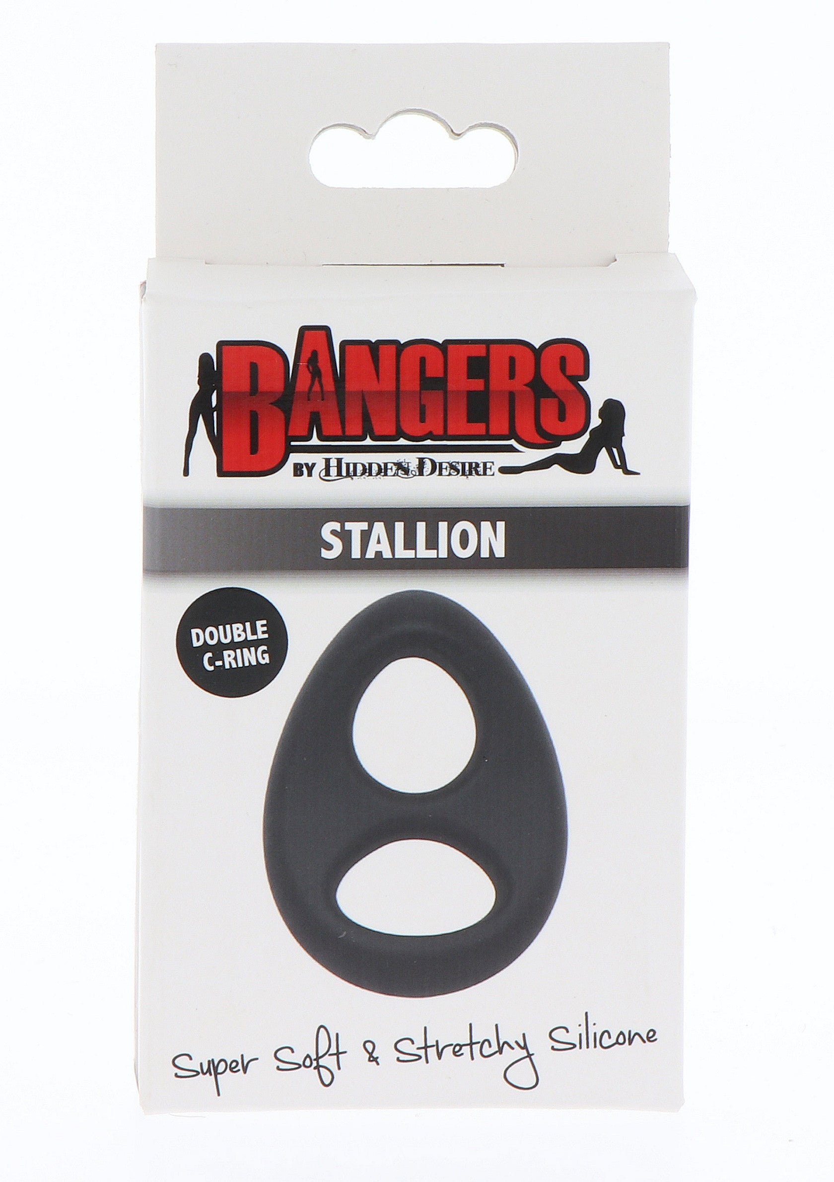 Bangers Stallion Double C-Ring : anneau pénien double en silicone souple et extensible pour une meilleure performance et plaisir.; Bangers Stallion Double C-Ring: Zachte, rekbare siliconen penisring voor betere prestaties en genot. Double C-Ring.; Bangers Stallion Double C-Ring: Soft, stretchy silicone cock ring for enhanced performance and pleasure. Double C-Ring.